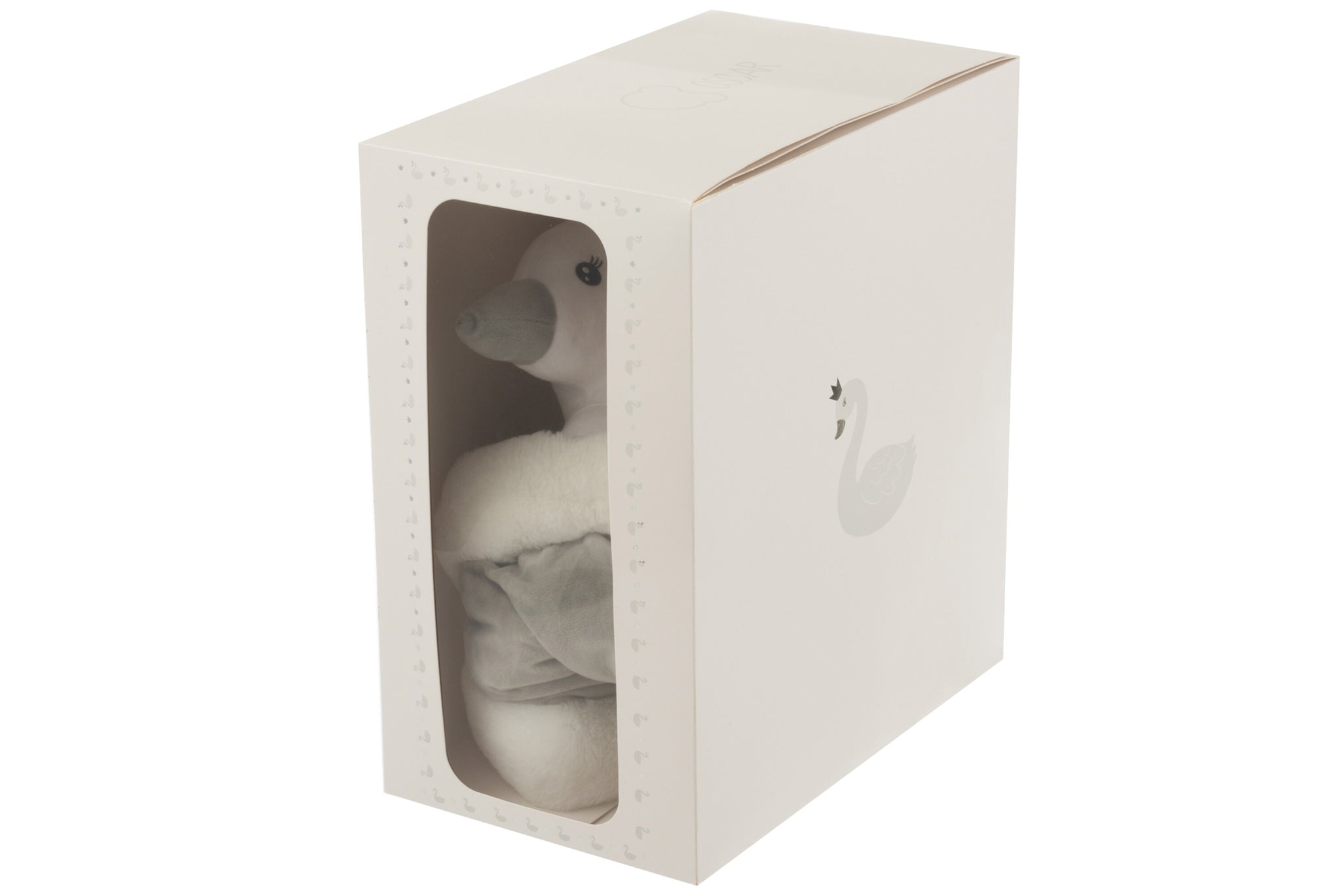 Speelmat Zwaan Pluche Wit/Grijs/Zilver - J-LINE