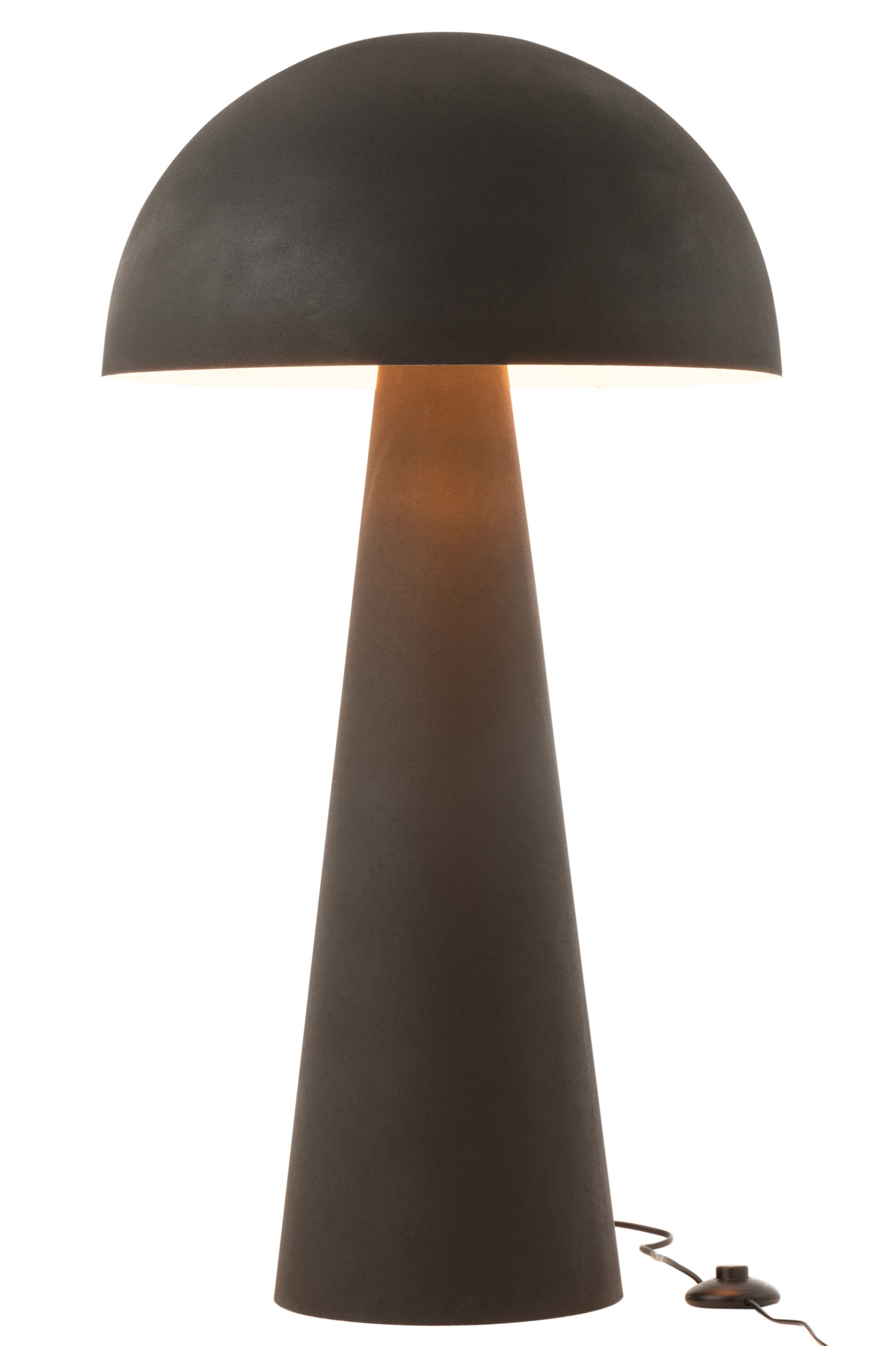 Vloerlamp Paddenstoel Metaal Mat Zwart XL - J-LINE