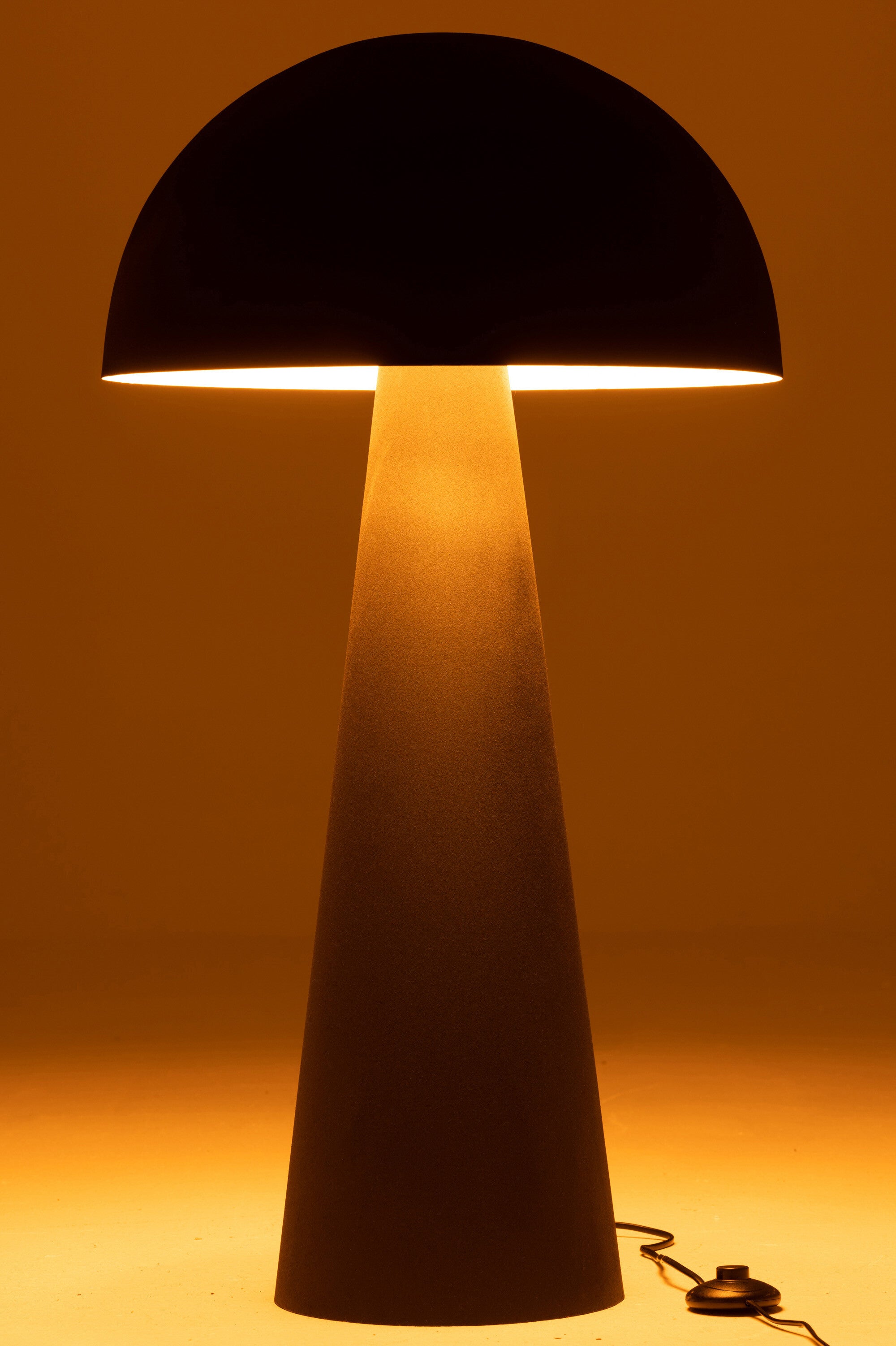 Lampadaire Mushroom Métal Noir Mat XL - J-LINE