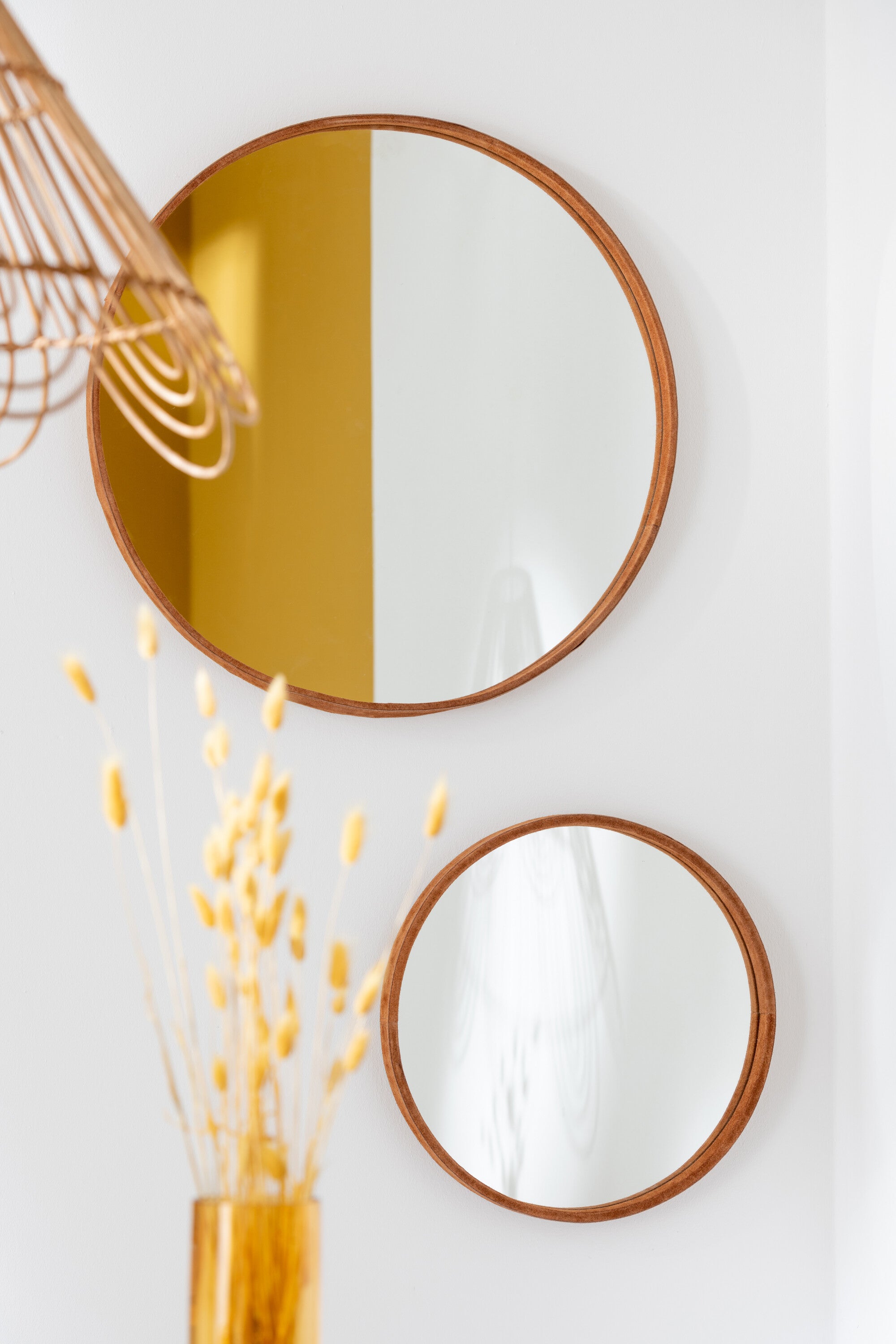 Spiegel Cognac L - J-LINE