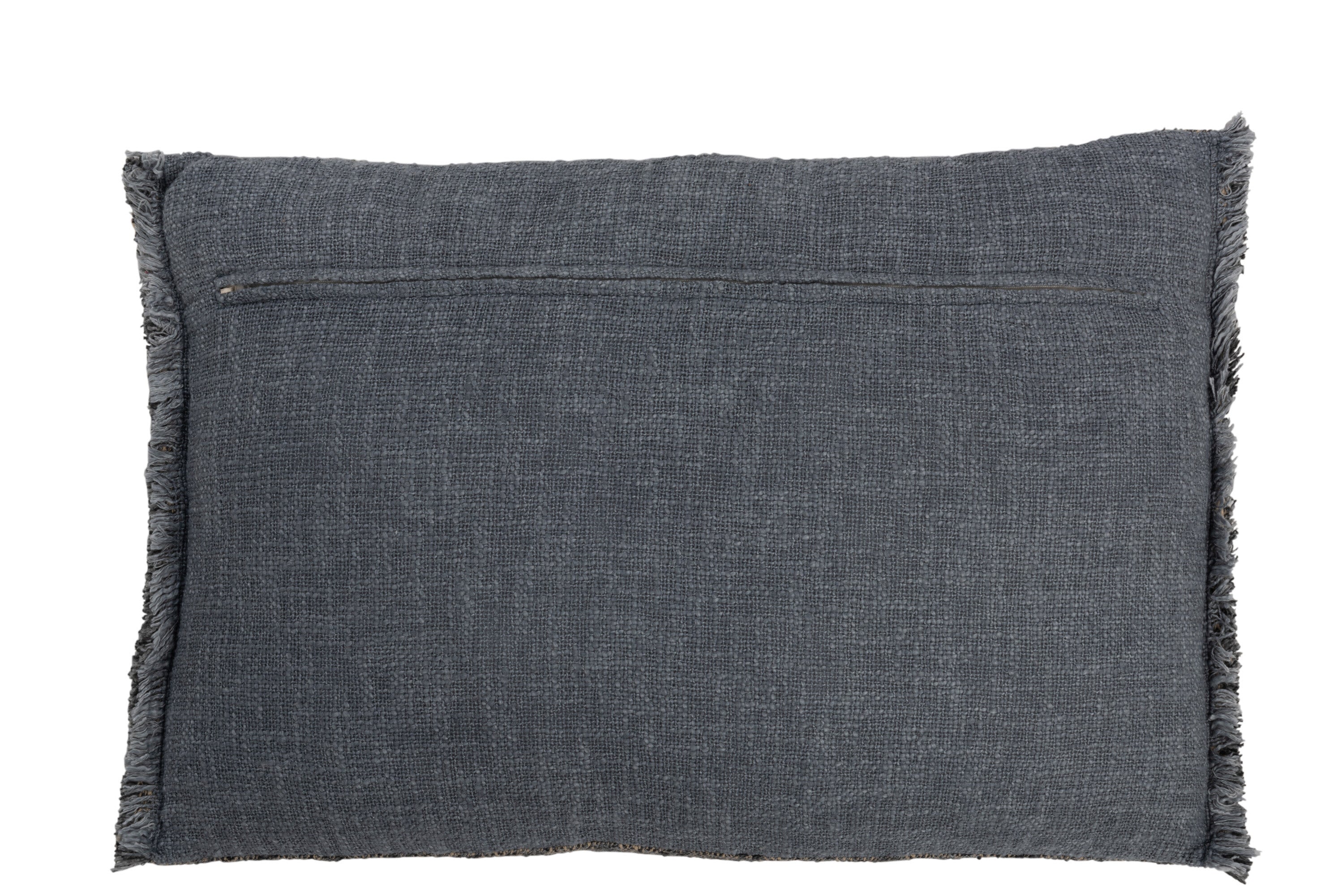 Kussen Etnisch Katoen Blauw/Beige - J-LINE