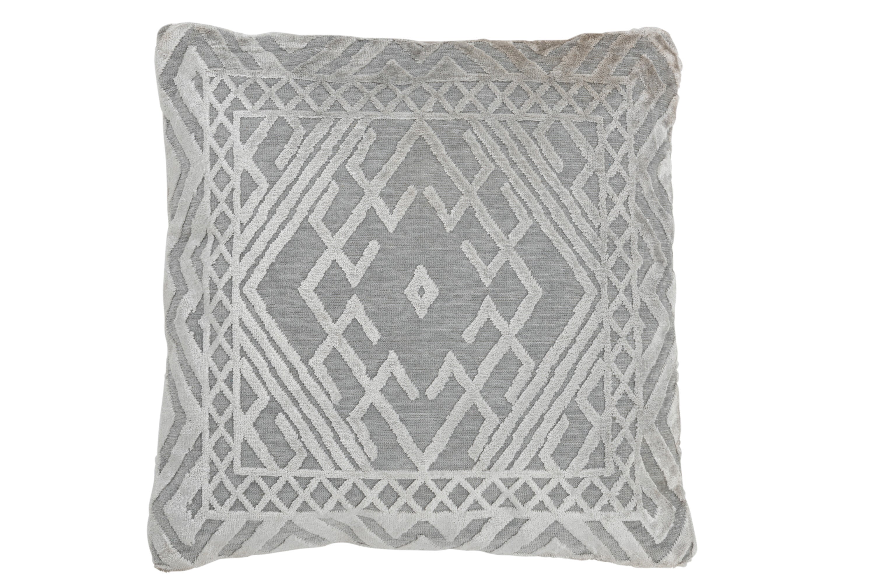 Kussenhoes van polyester zilver - J-LINE