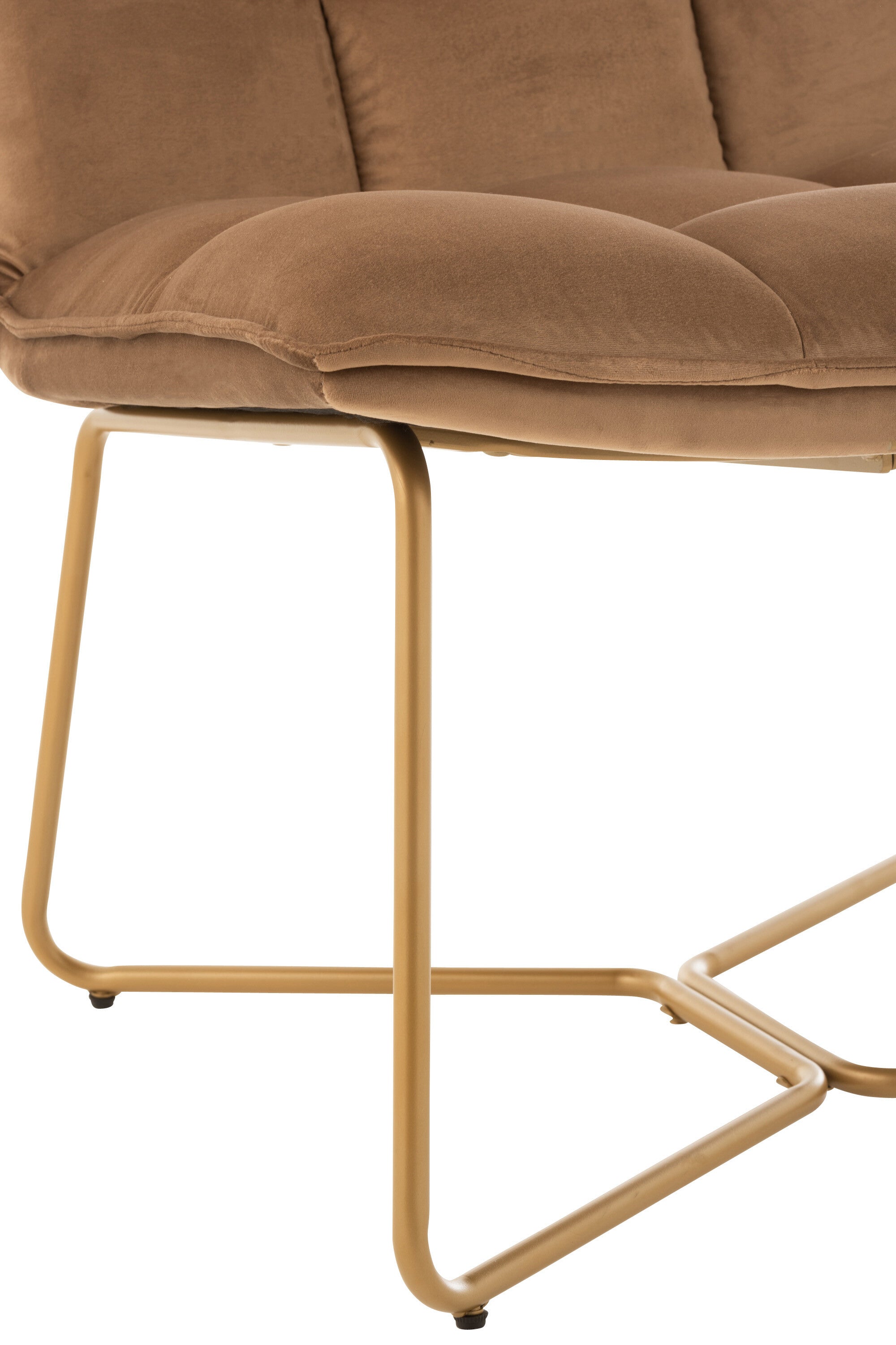 Lounge zetel Lisa Metaal/Textiel Bruin - J-LINE