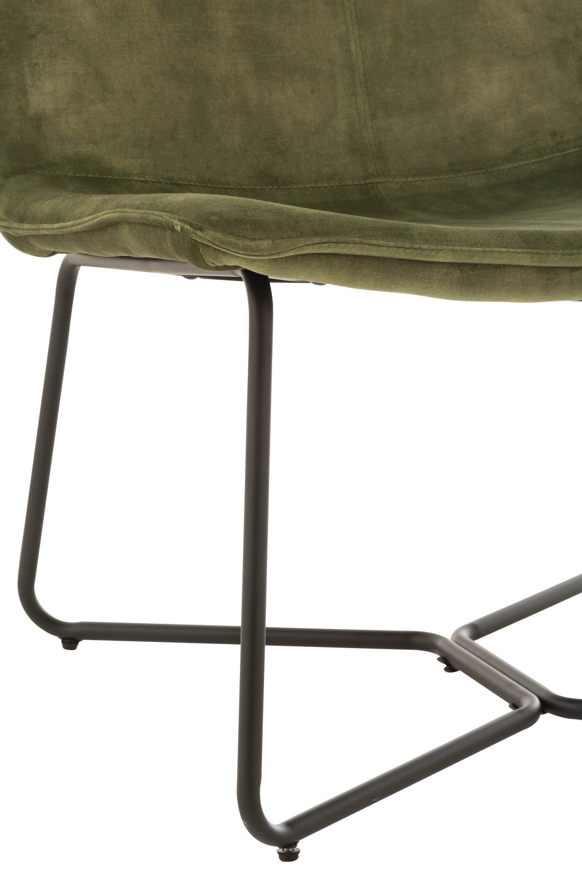 Lounge stoel Isabel Metaal/Textiel Groen - J-LINE