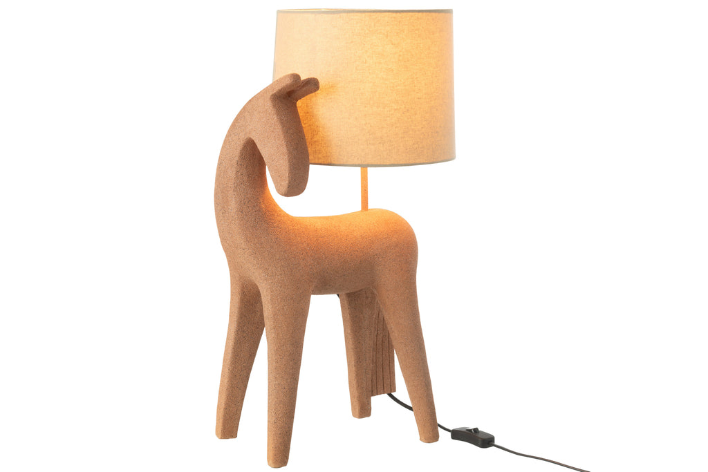 Lampe de table cheval en résine Terra - J-LINE