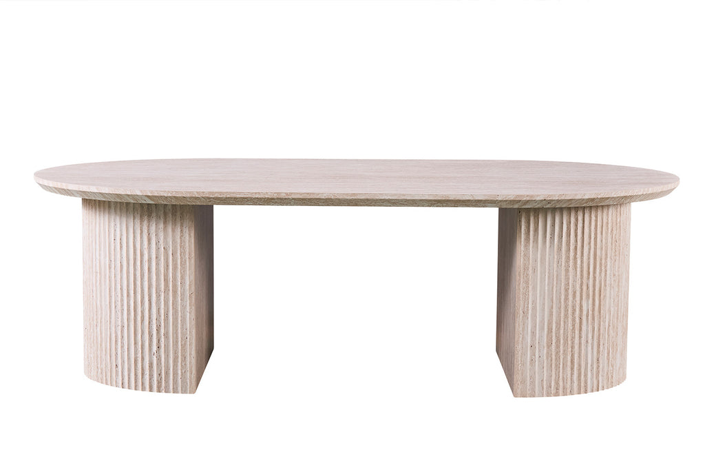 Salontafel 'Lagos' 120 cm Ovaal Decor Travertin Beige - RS
