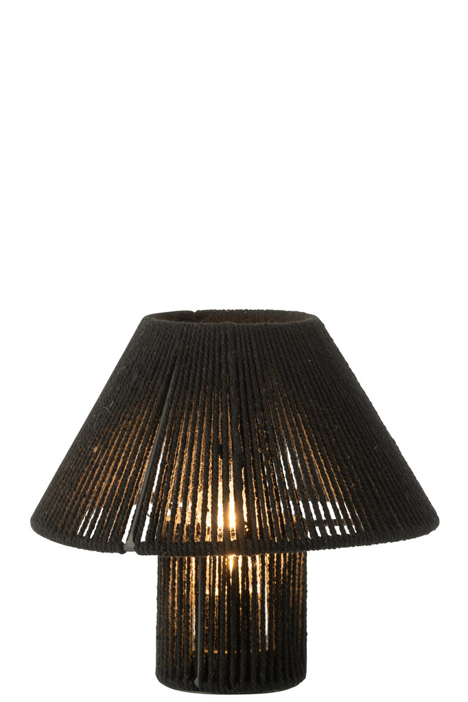 Lampe de table LED Métal/Coton Noir - J-LINE
