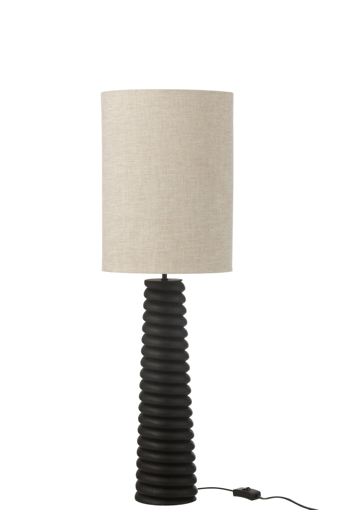 Lampe de table Ailanthus bois noir/gris - J-LINE