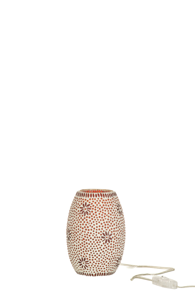 Lampe de table rouge en verre Bram S - J-LINE