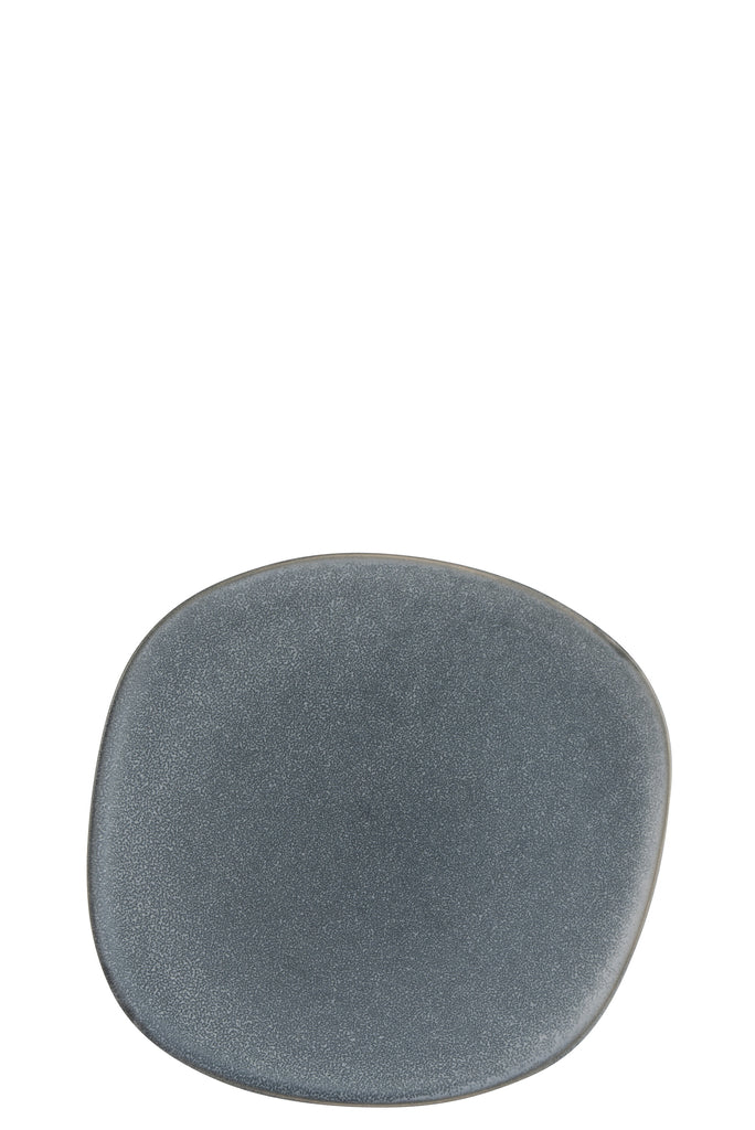 Assiette Louise Keramek Grise Grande - J-LINE