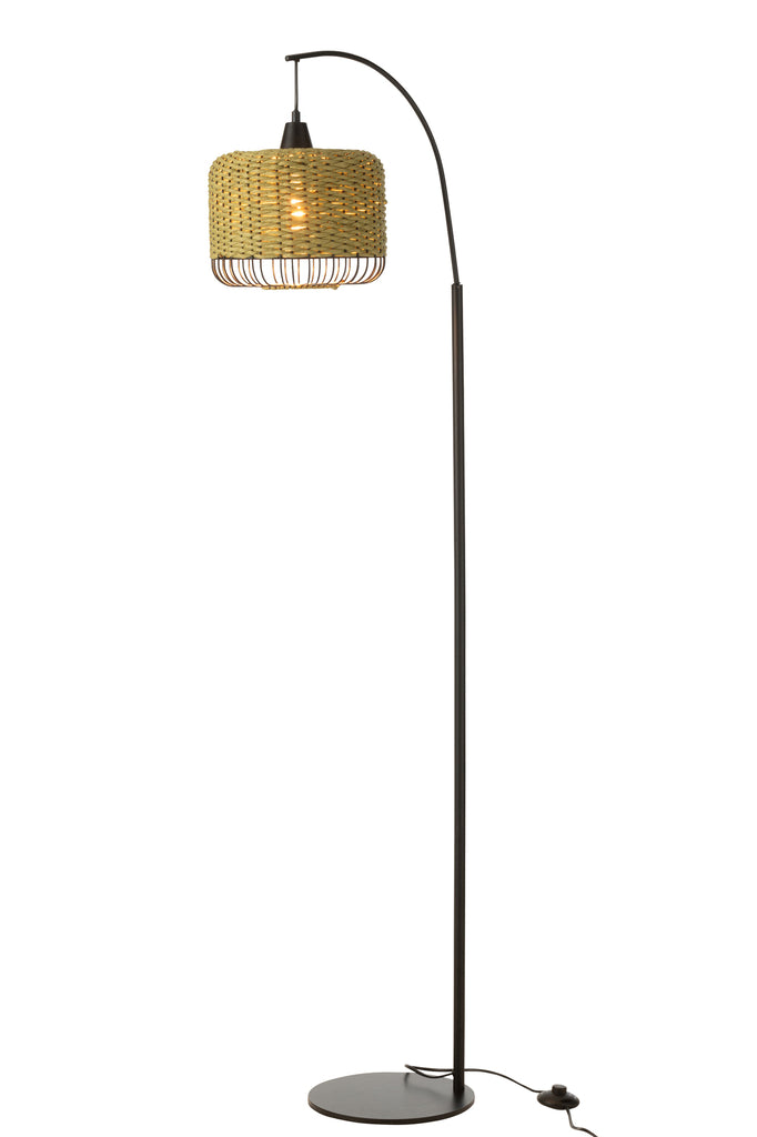 Lampadaire lanterne métal vert - J-LINE