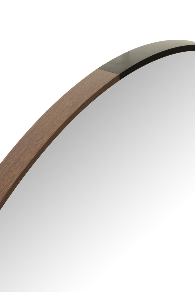 Spiegel Metaal/Hout Zwart L - J-LINE