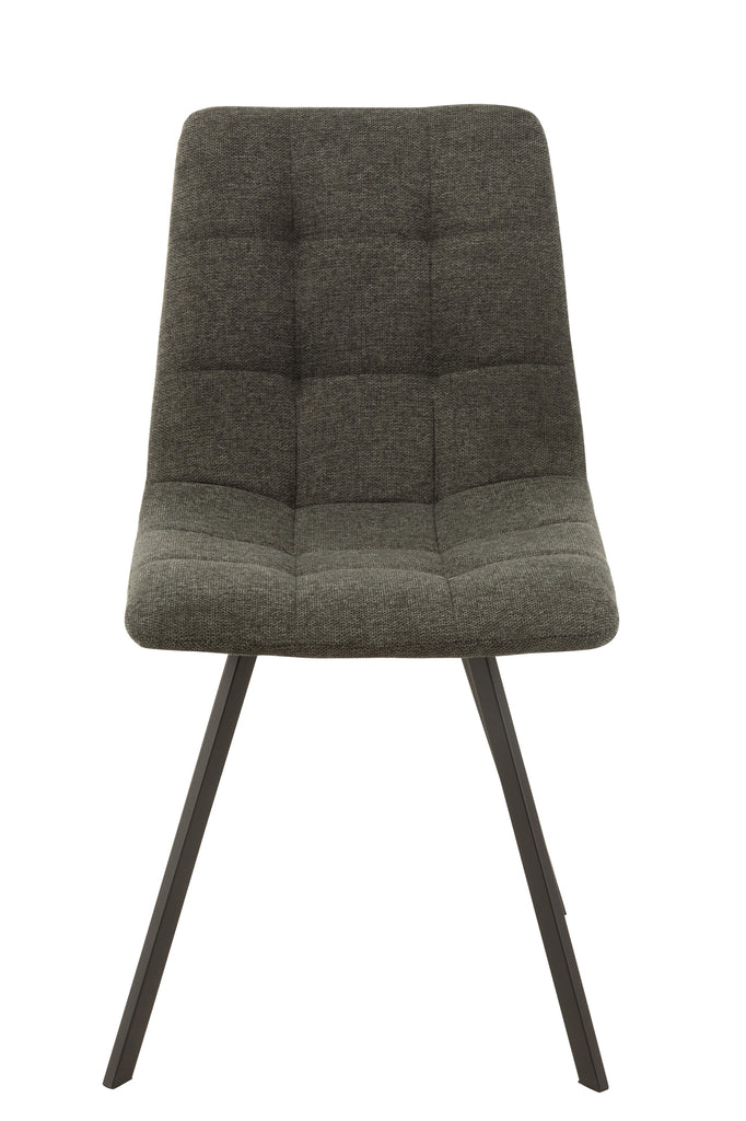 Stoel Babette Textiel/Metaal Donkergrijs - J-LINE