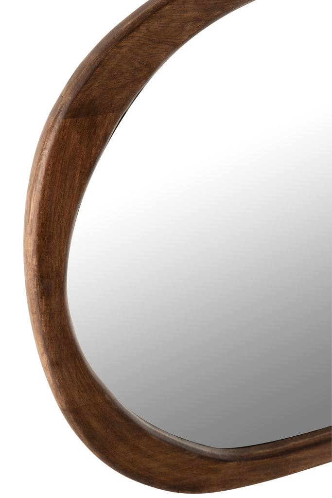 Spiegel Mango Hout Donkerbruin L - J-LINE