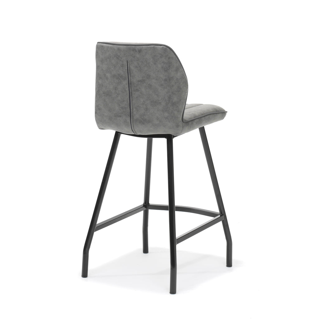Barkruk Gino zwart stof Soft Steel - RVD