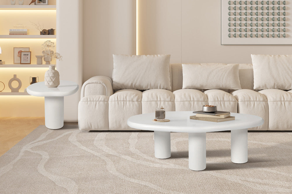 Salontafel 'Tavira' 120 cm Cement Wit - RS