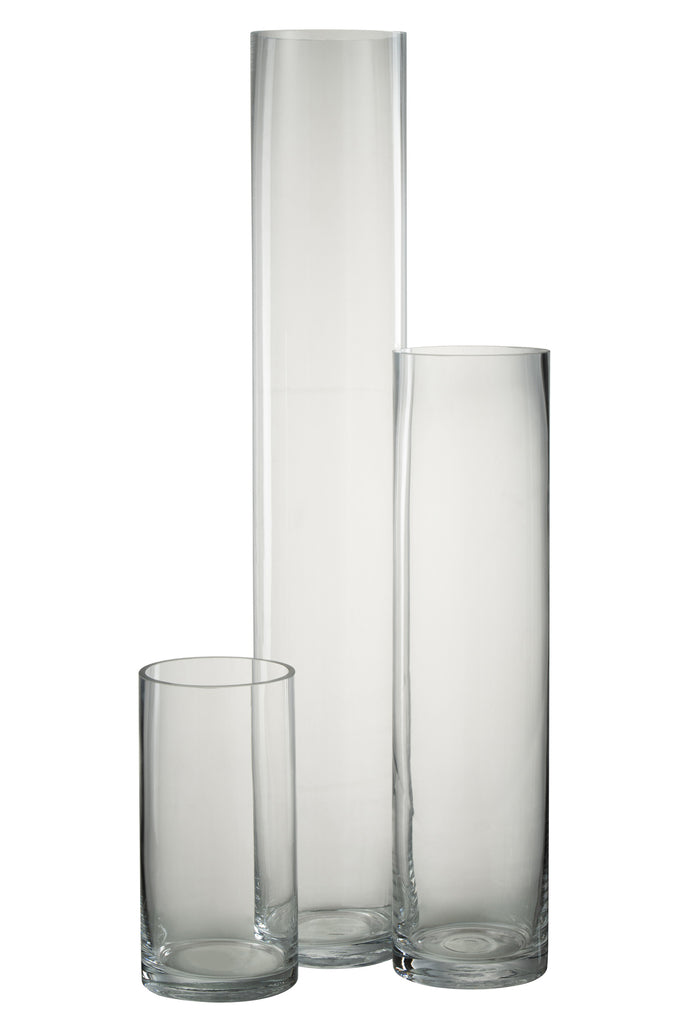 Vase Cylindre Verre Transparent L - J-LINE
