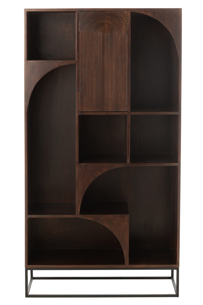 Boekenrek Mangohout/MDF Bruin - J-LINE