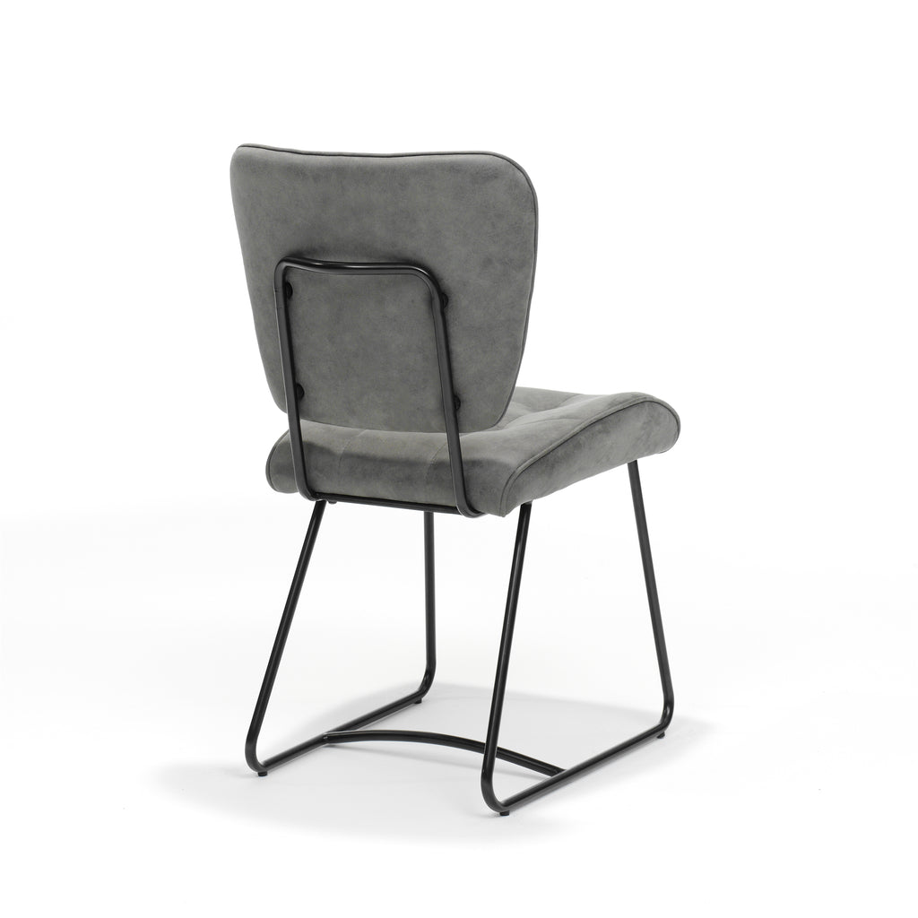Stoel Bailey zwart - Stof Soft Steel - RVD