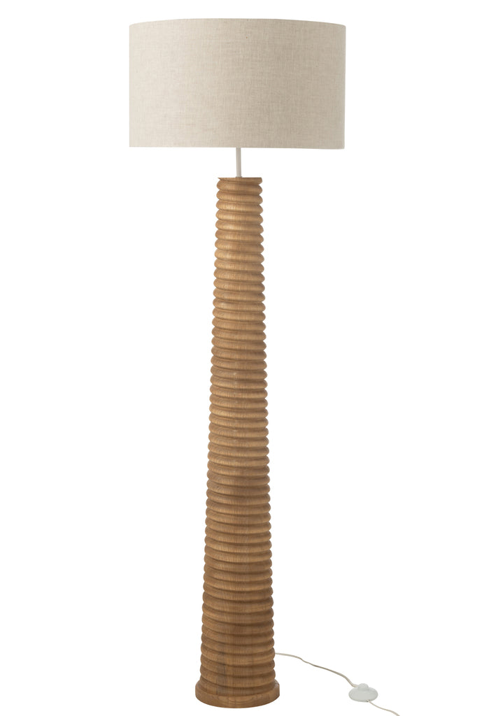 Lampadaire Ailanthus, bois naturel/gris - J-LINE