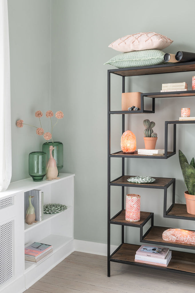 Vaas Nora Te Voet Rond Glas Lichtgroen S - J-LINE
