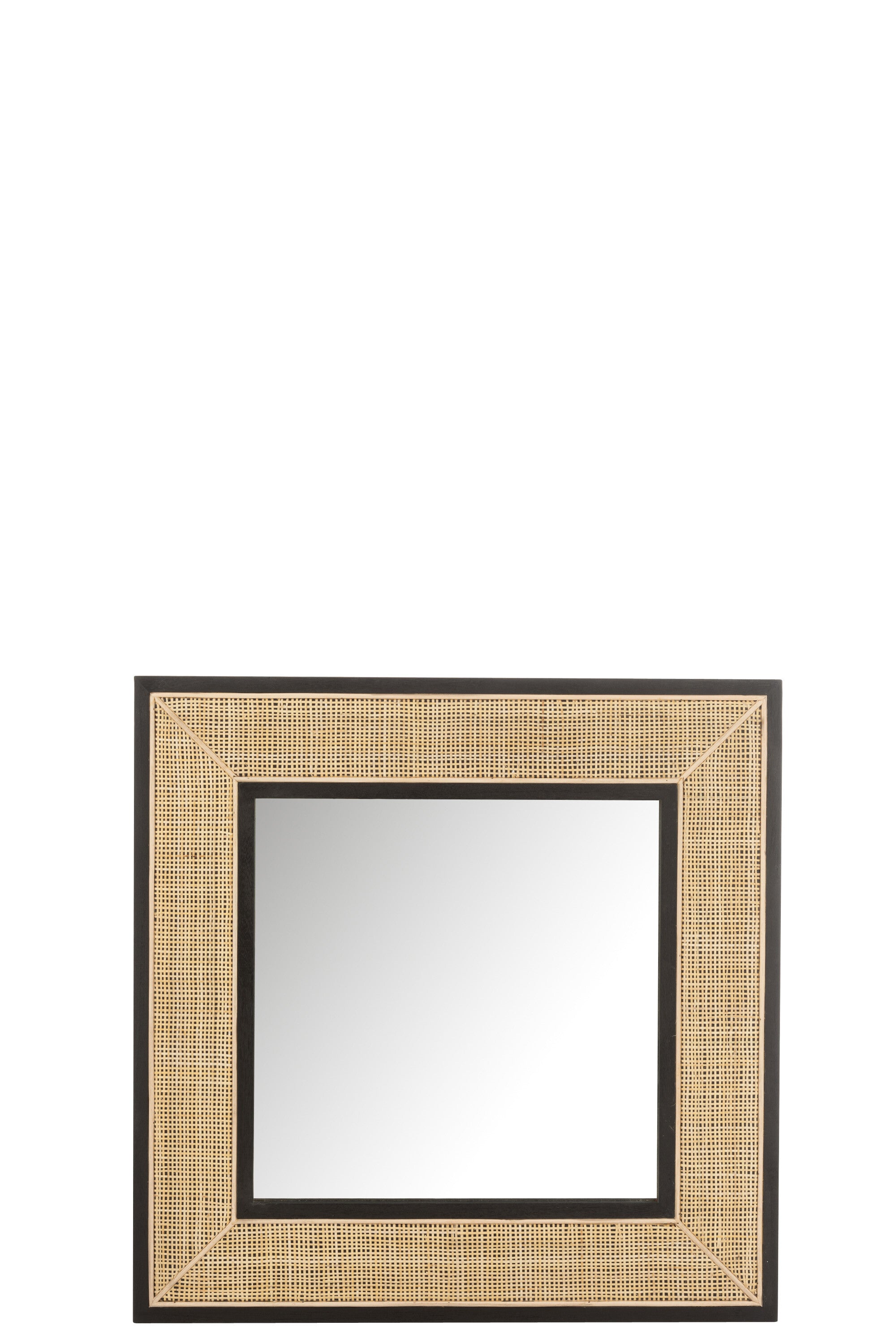 Spiegel Molly Exotisch Hout / Zwart Rotan S - J-LINE