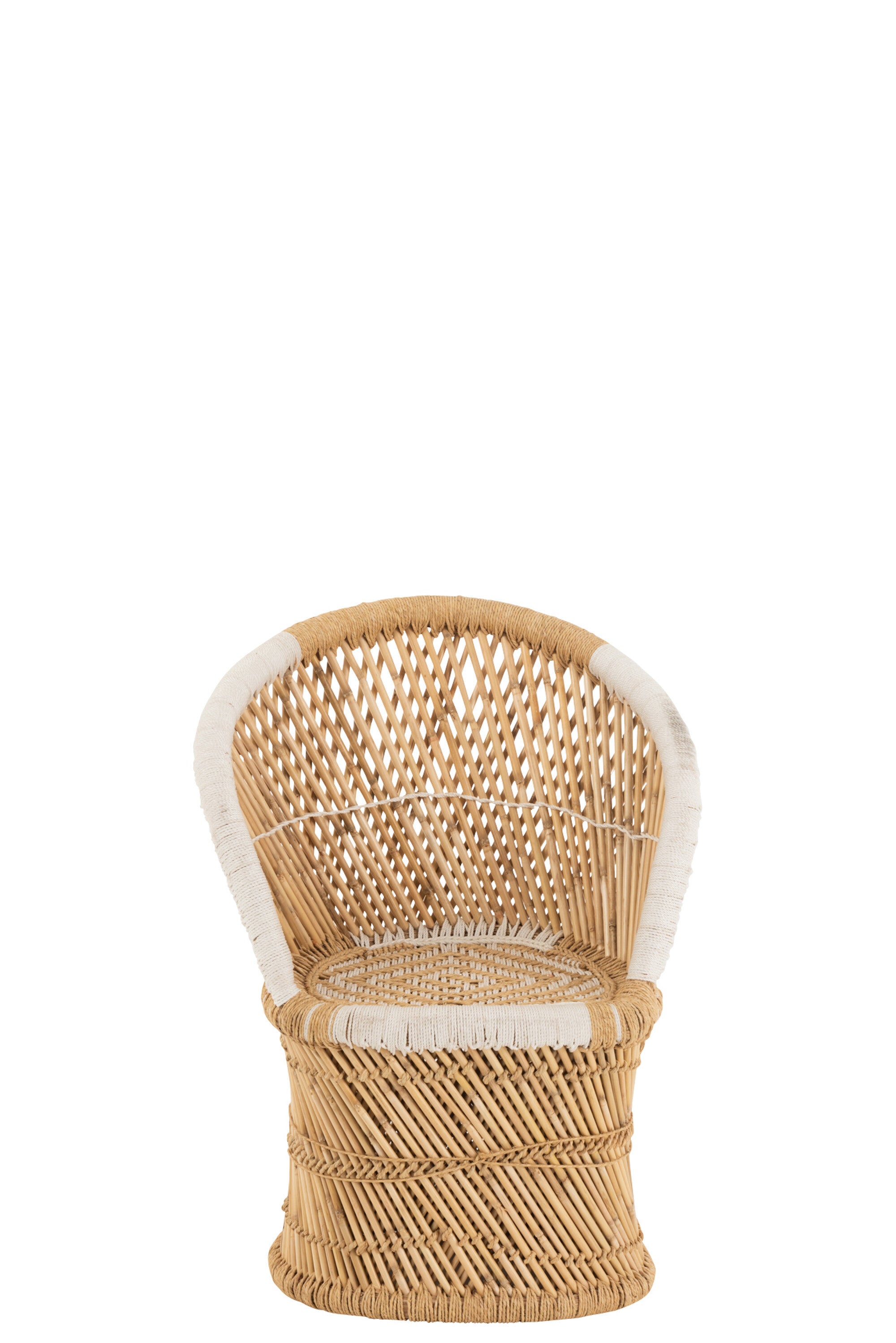 Kinderstoel Bamboe Natuur/Wit - J-LINE