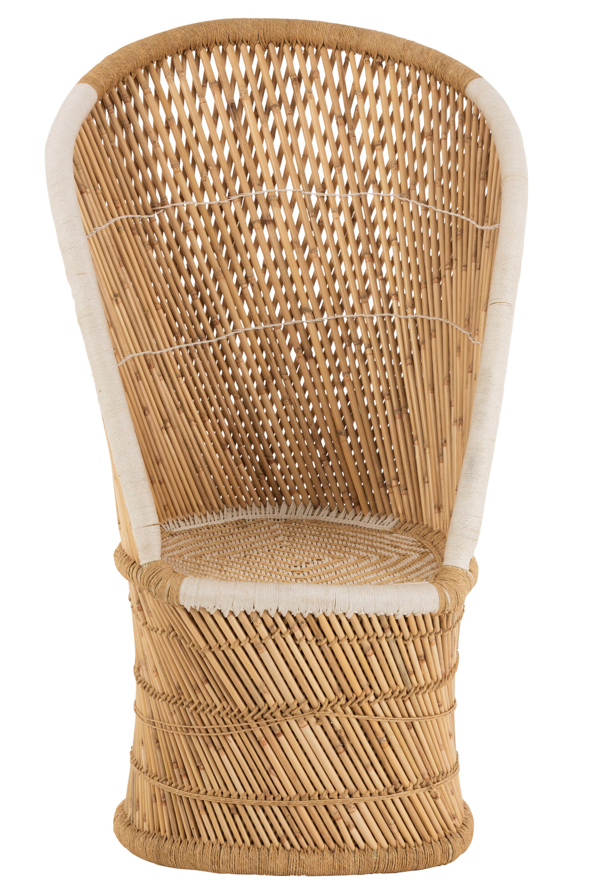 Stoel Bamboe Natuur/Wit - J-LINE