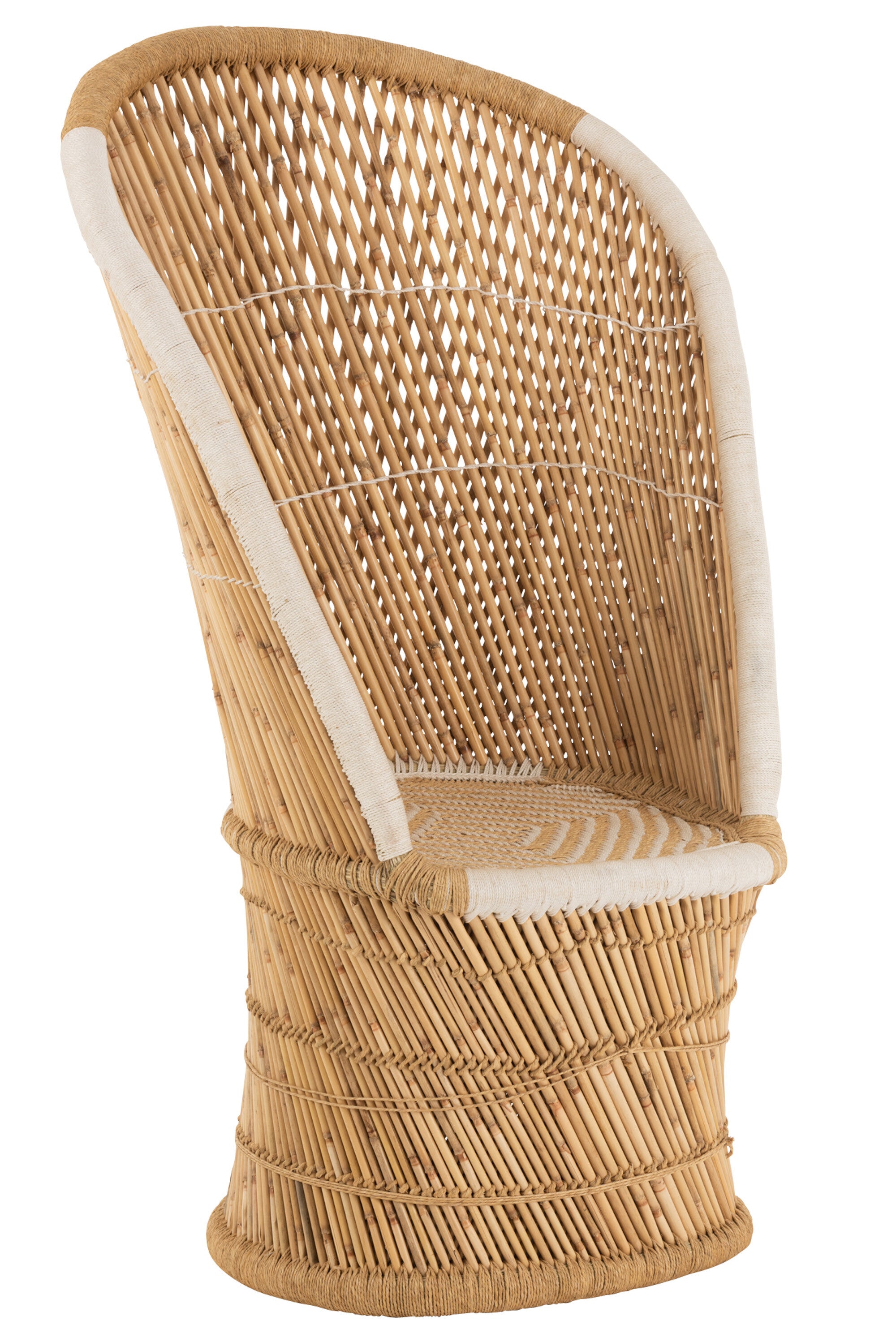 Stoel Bamboe Natuur/Wit - J-LINE