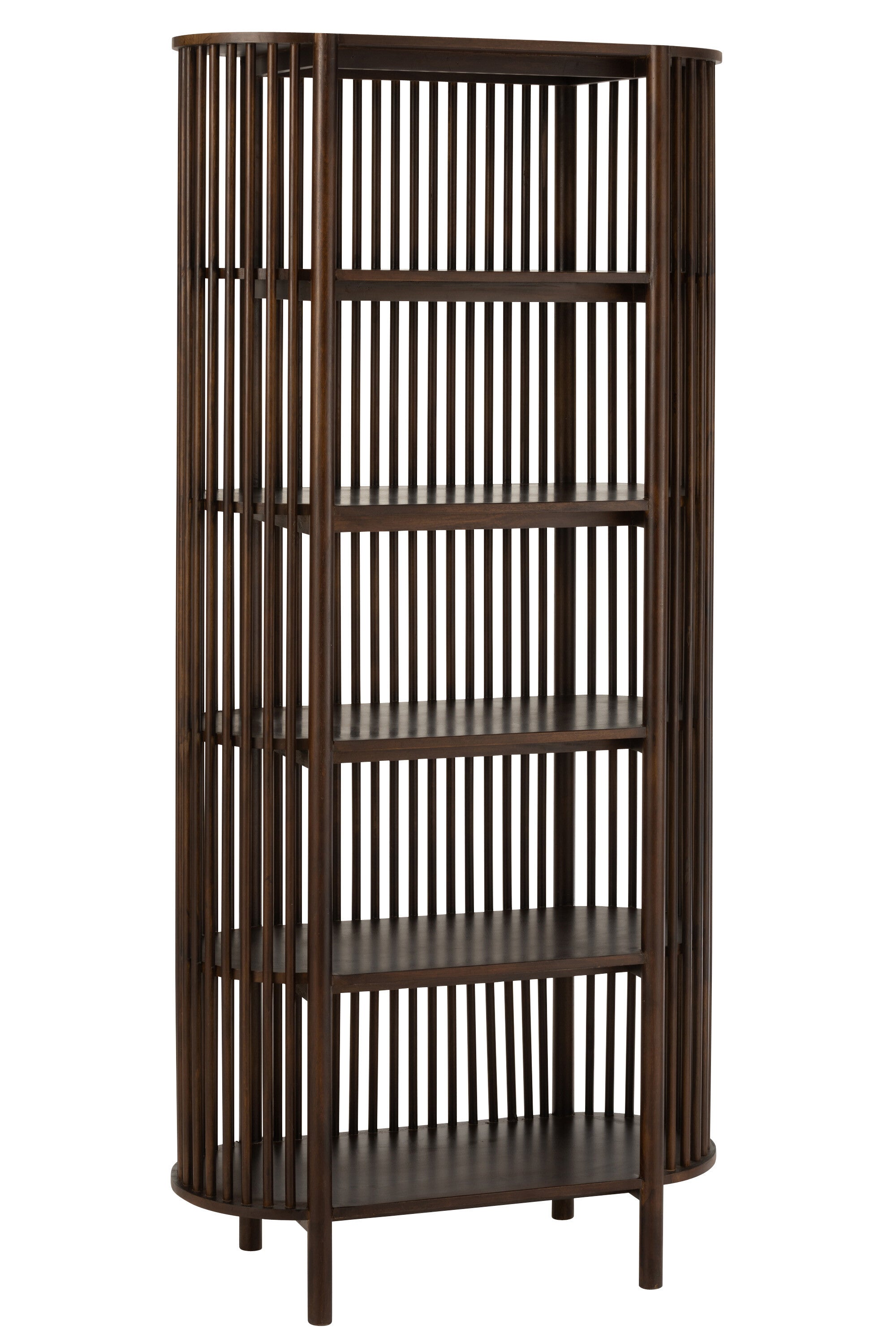 Rek Conie 5 planken Mangohout Donkerbruin - J-LINE