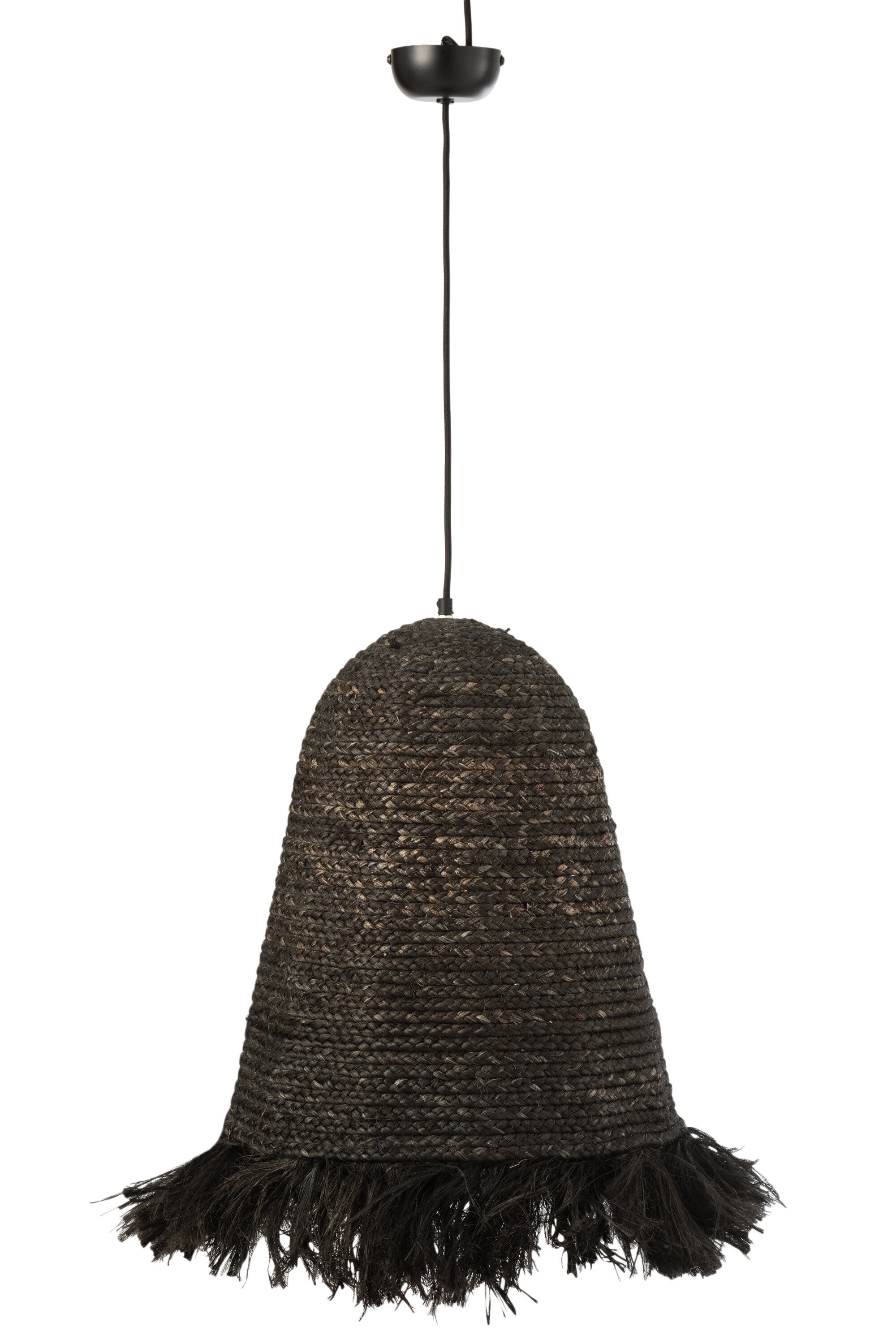 Hanglamp Ozie Bananenvezels Zwart - J-LINE