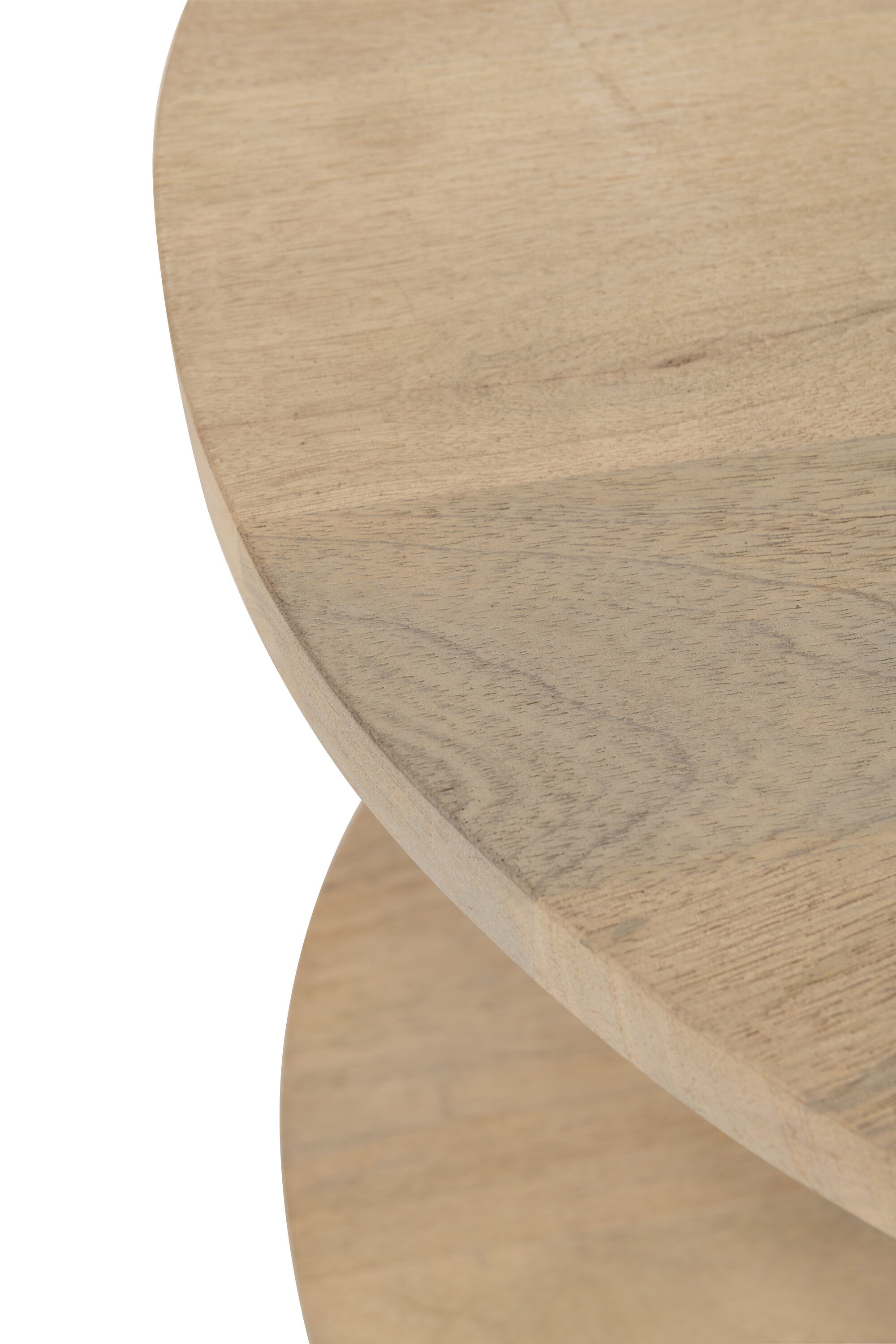 Salontafel Ovaal Eli 2 planken Mangohout/IJzer Natuur/Grijs - J-LINE