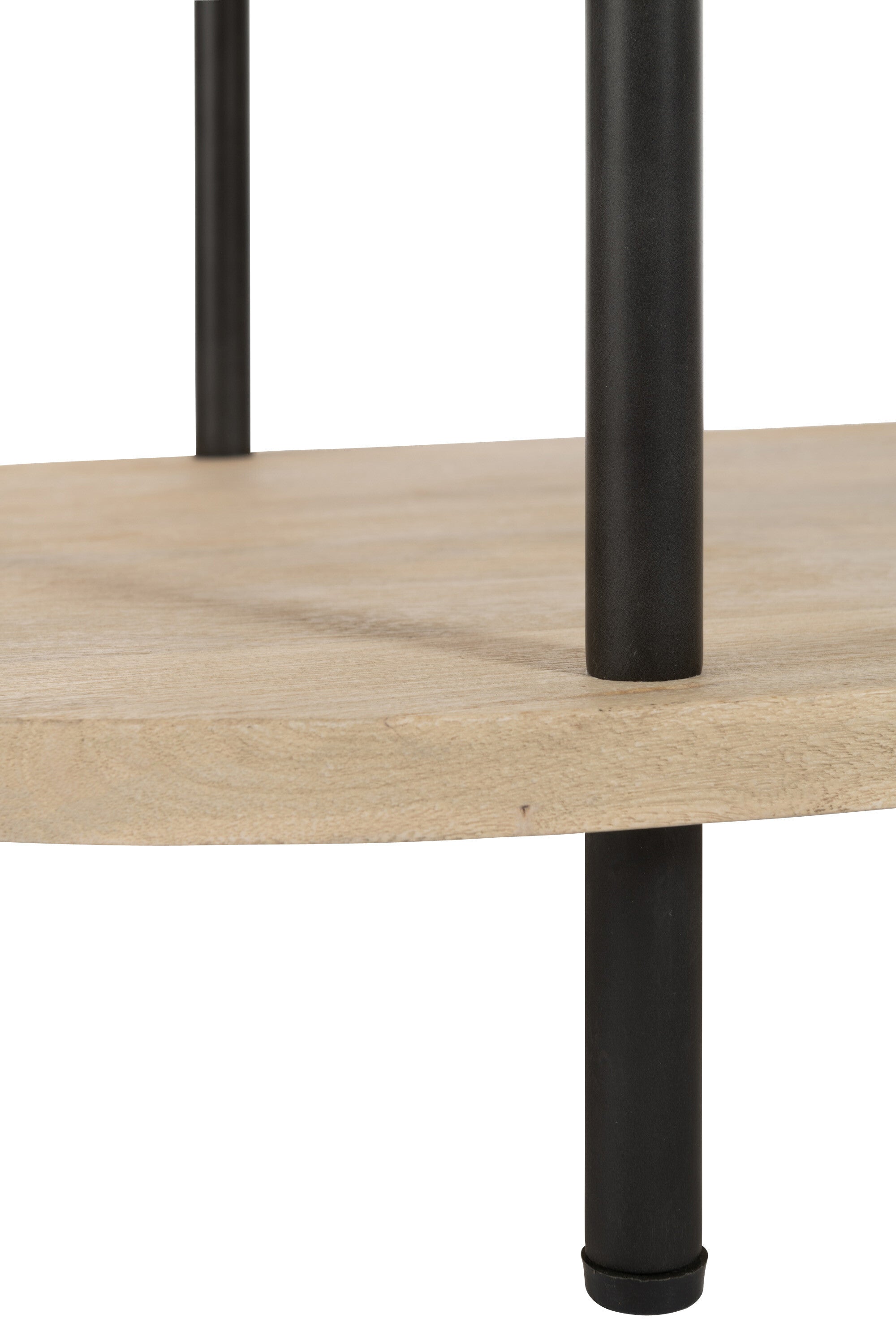 Salontafel Ovaal Eli 2 planken Mangohout/IJzer Natuur/Grijs - J-LINE