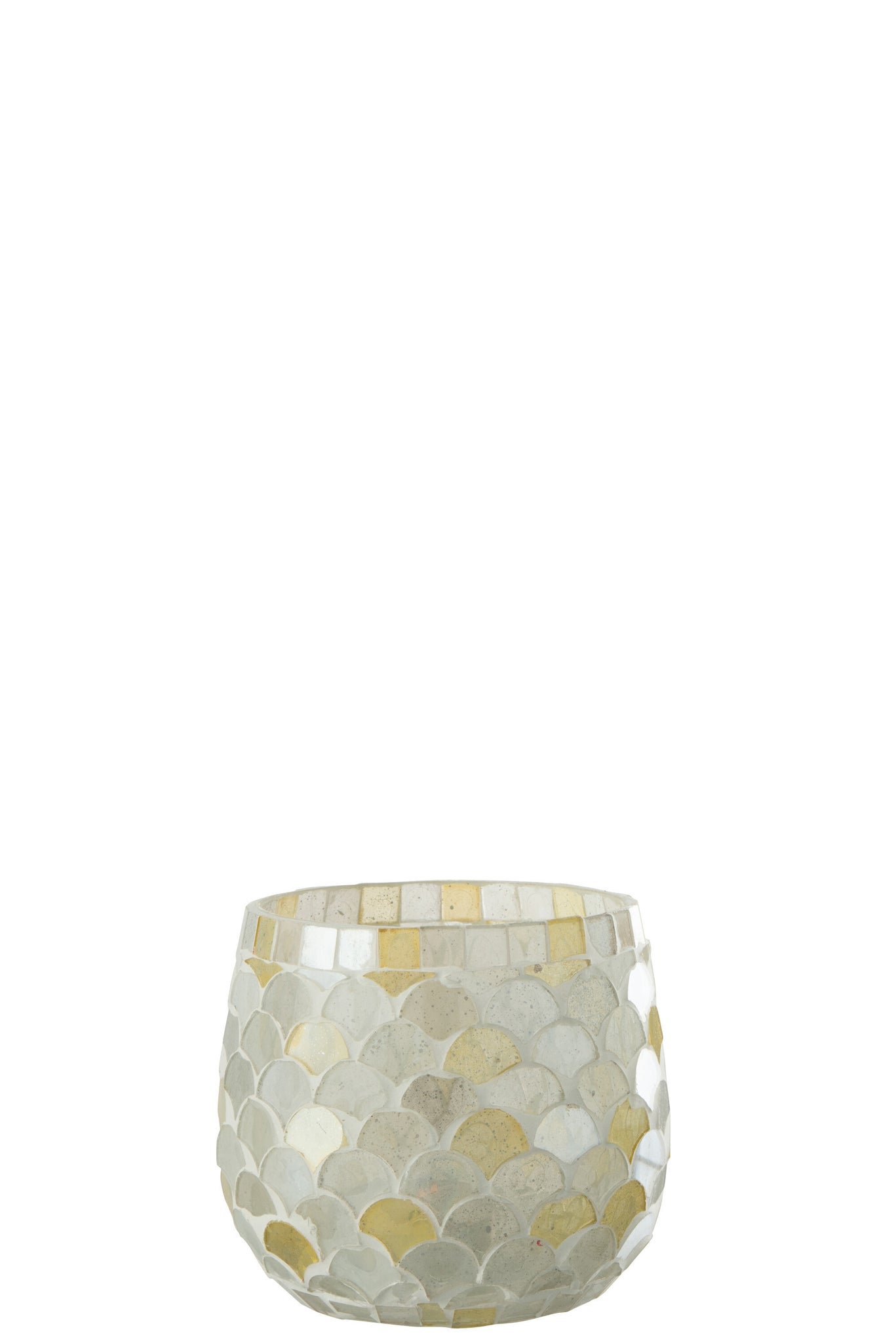 TheelichT Mozaïekglas Wit/Lichtgeel S - J-LINE