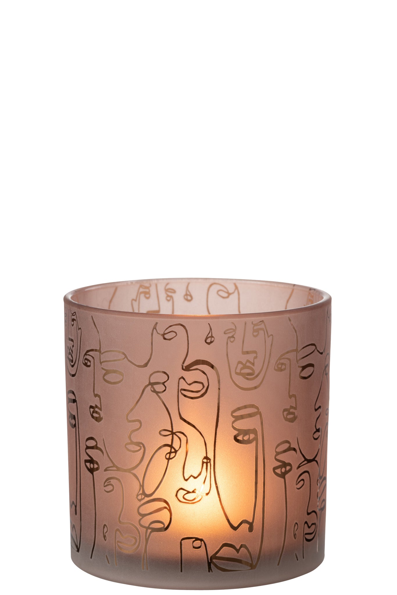 theelicht Glas Terracotta L - J-LINE