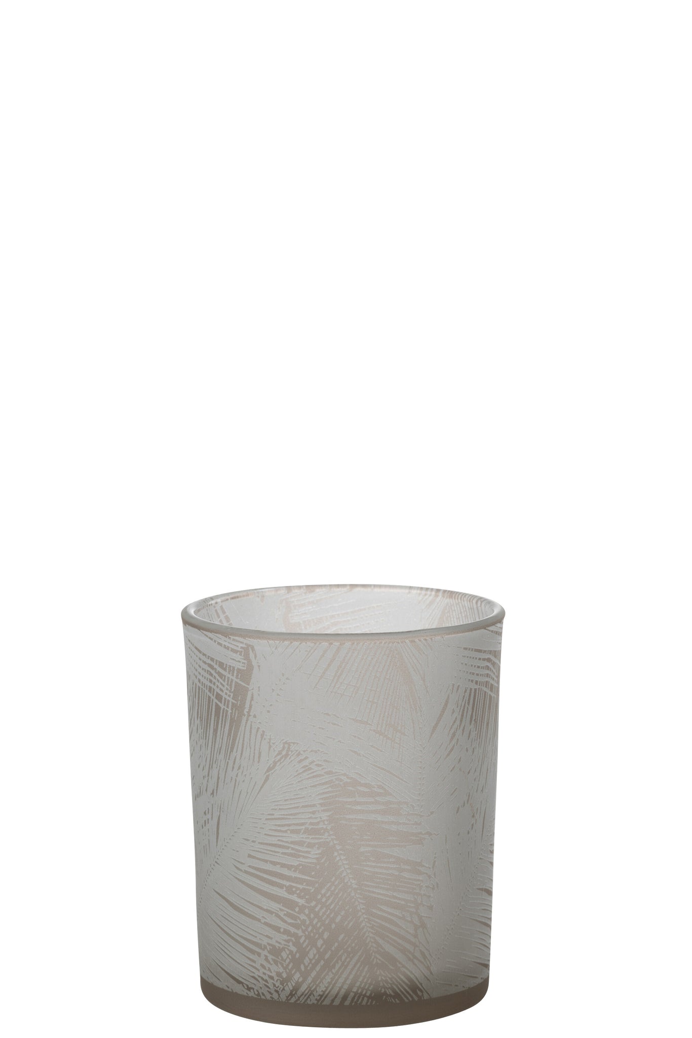 Theelicht Glas Beige M - J-LINE