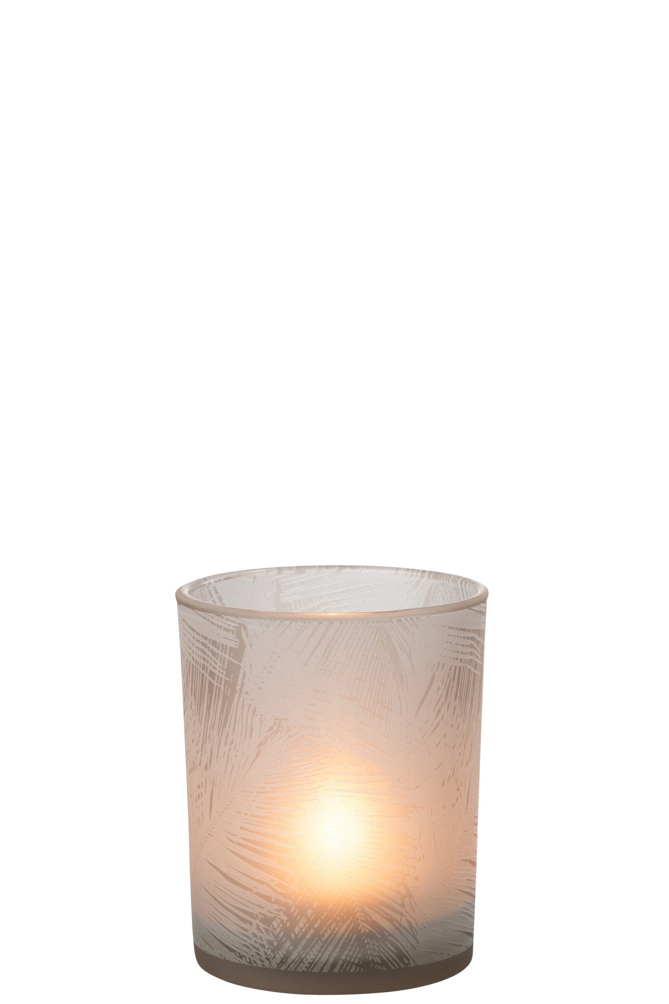 Theelicht Glas Beige M - J-LINE