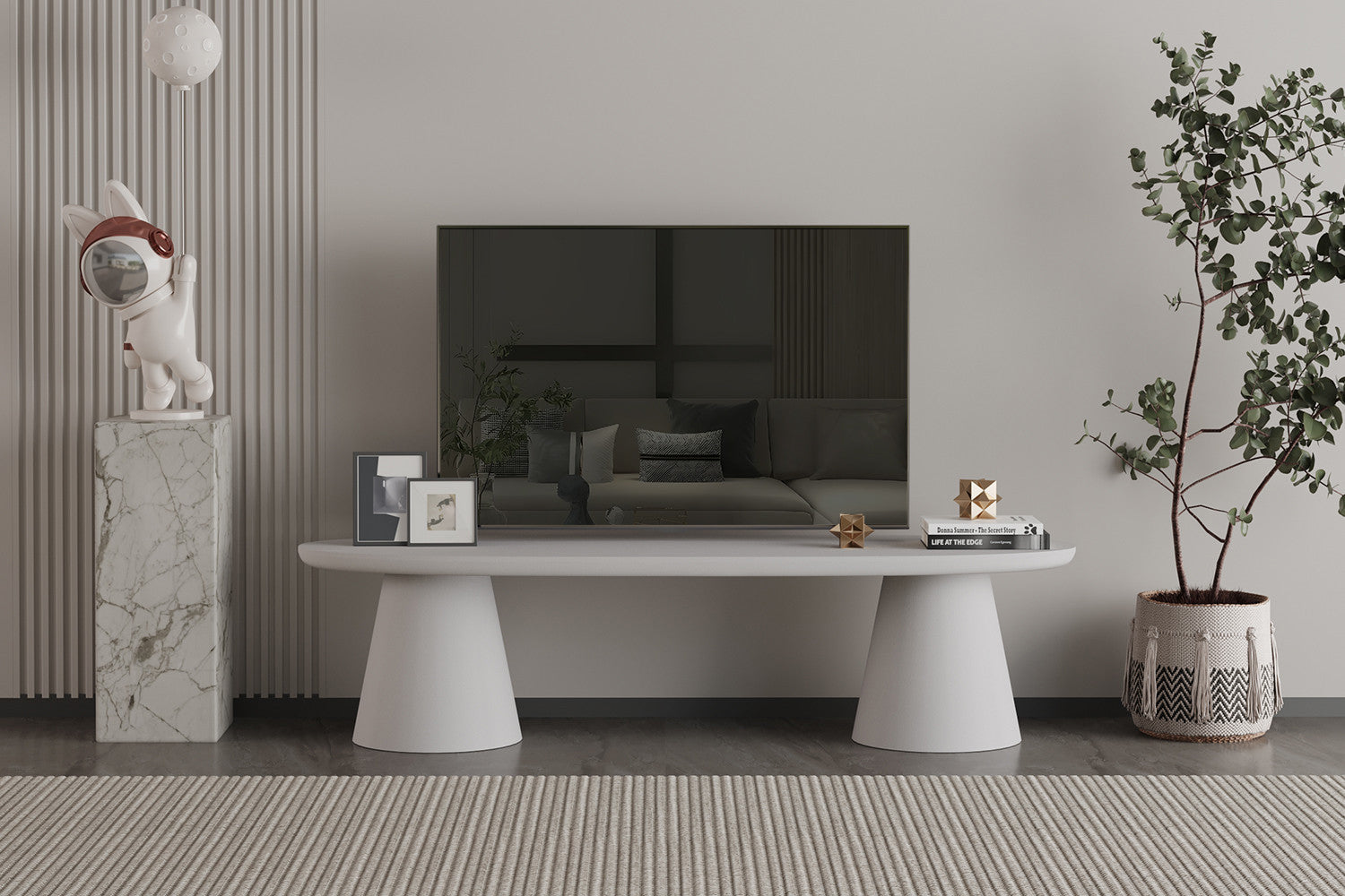 tv-meubel 'Tavira' 160 cm cement ecru - RS