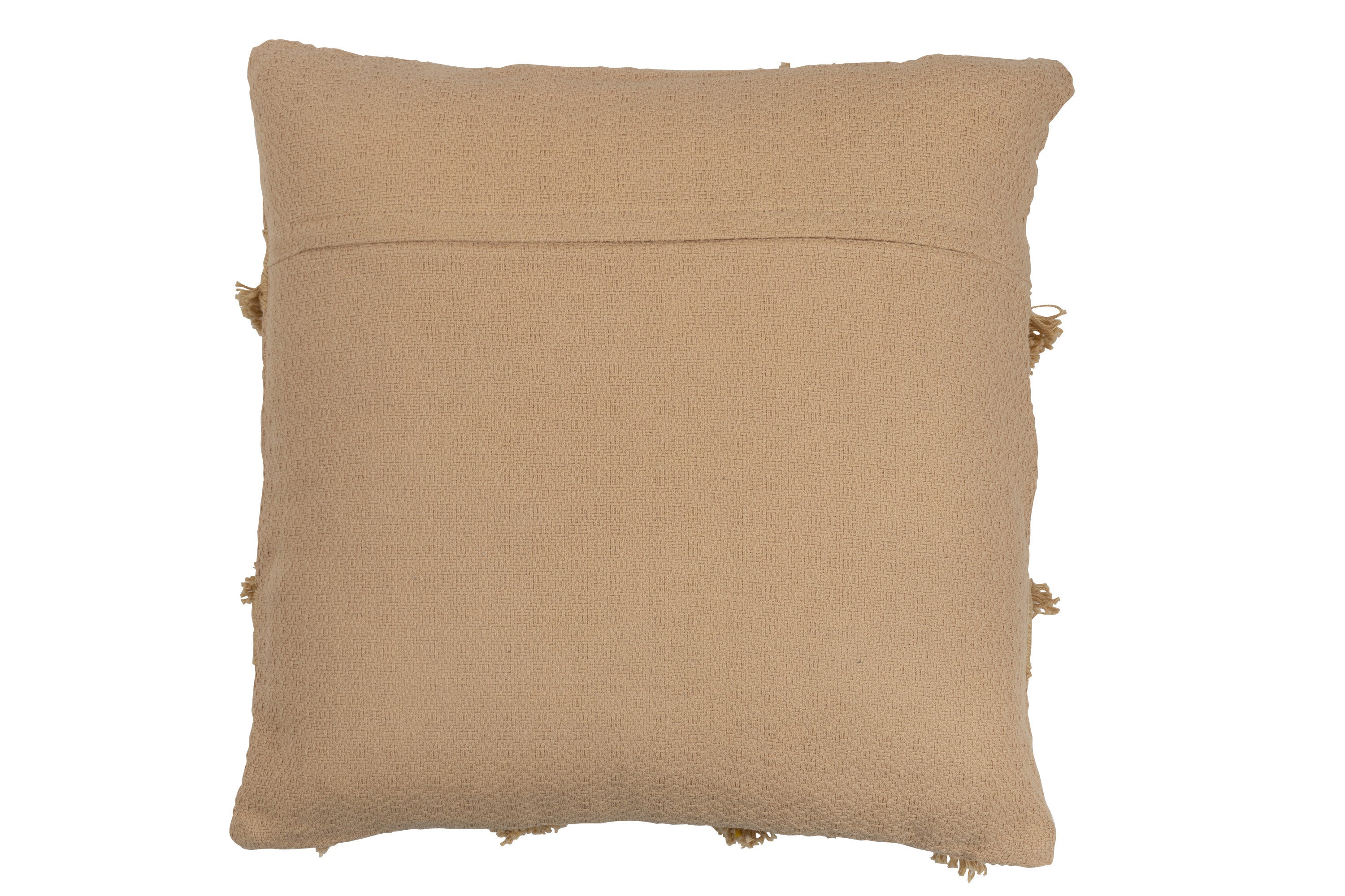 Kussen Kruis Vierkant polyester beige - J-LINE