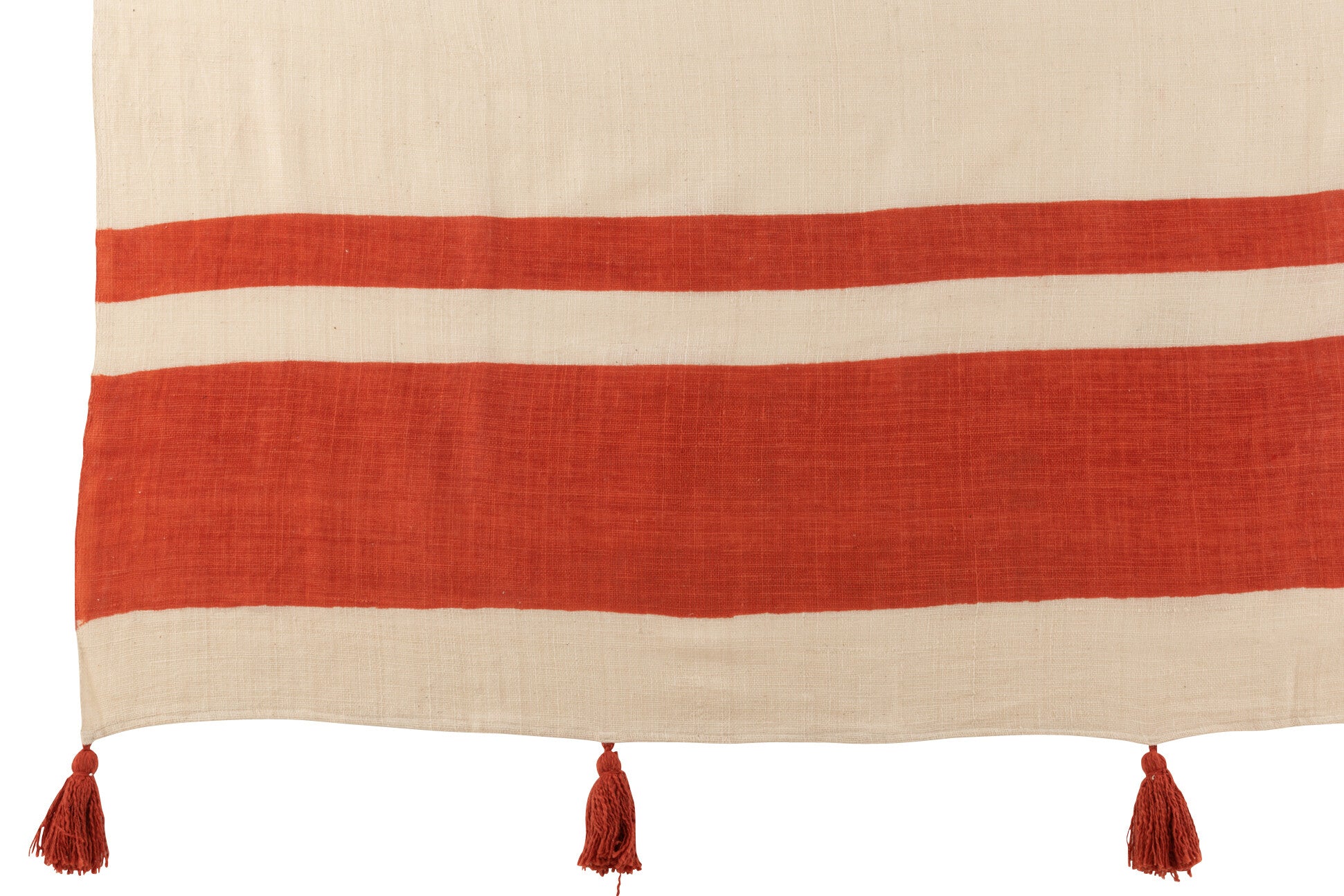 Plaid Beach Grooves en coton corail - J-LINE