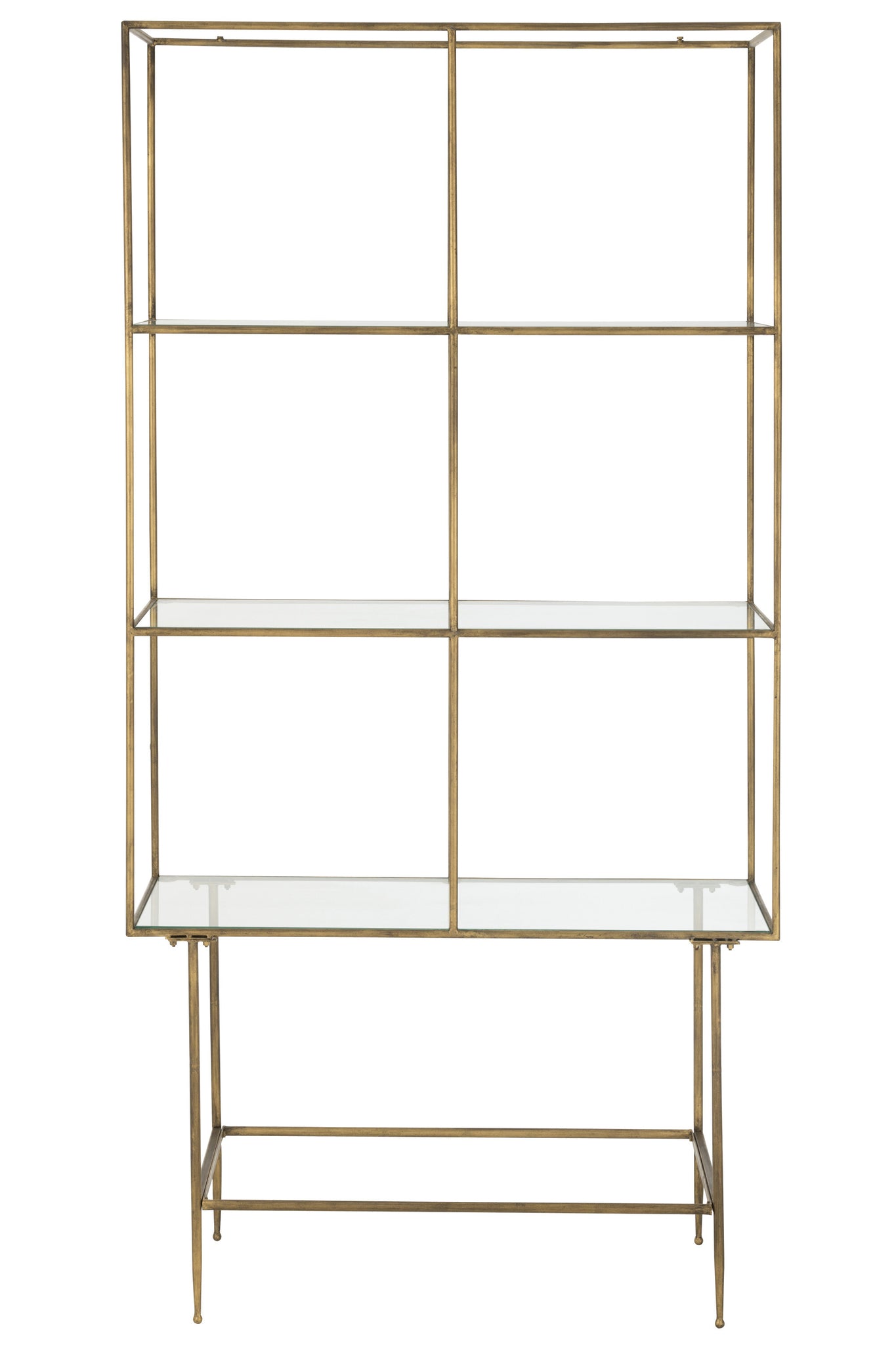 Boekenrek 3 planken Metaal/Glas - J-LINE