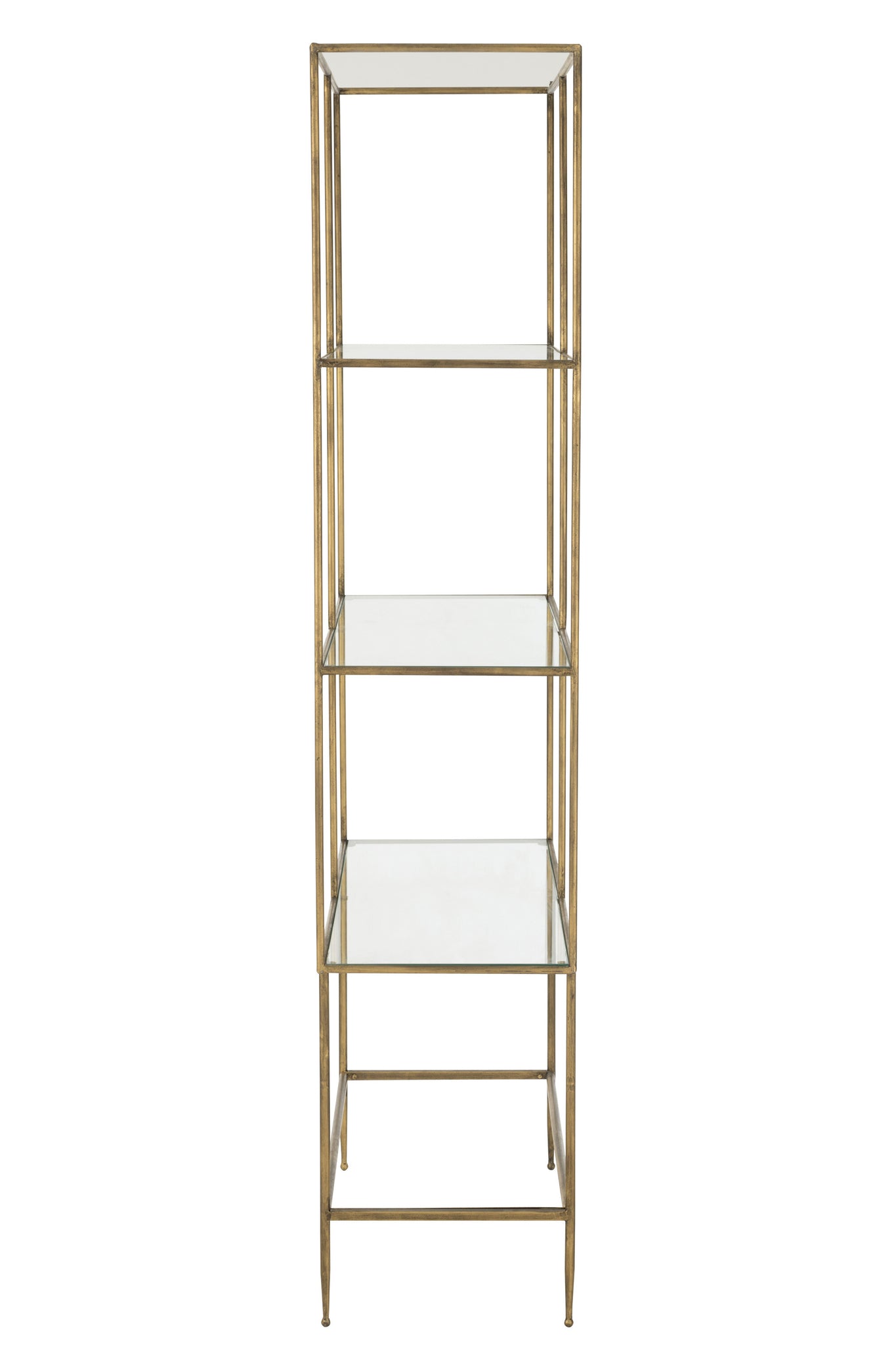 Boekenrek 3 planken Metaal/Glas - J-LINE