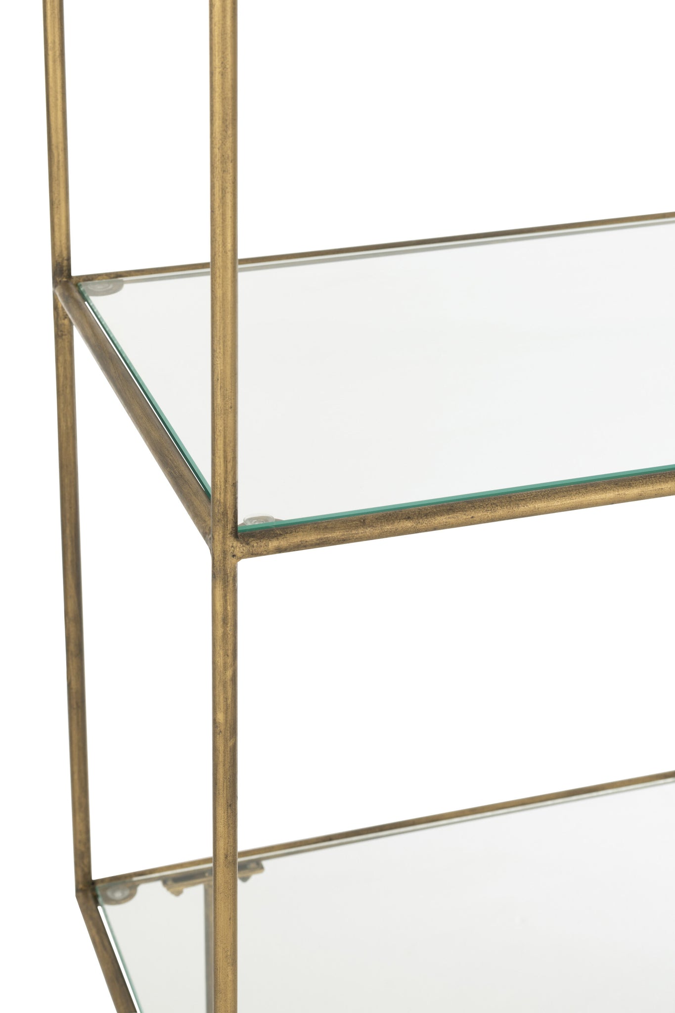 Boekenrek 3 planken Metaal/Glas - J-LINE