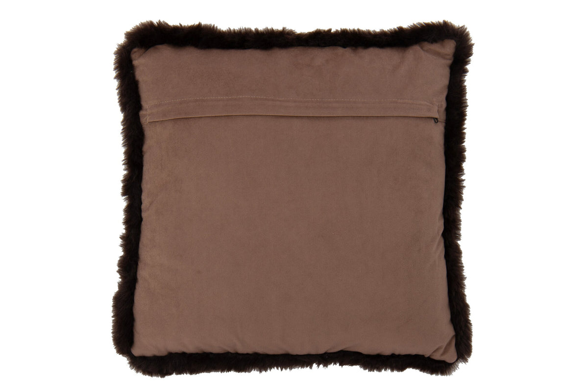 Kussen bulldog met hoed, bruin - J-Line