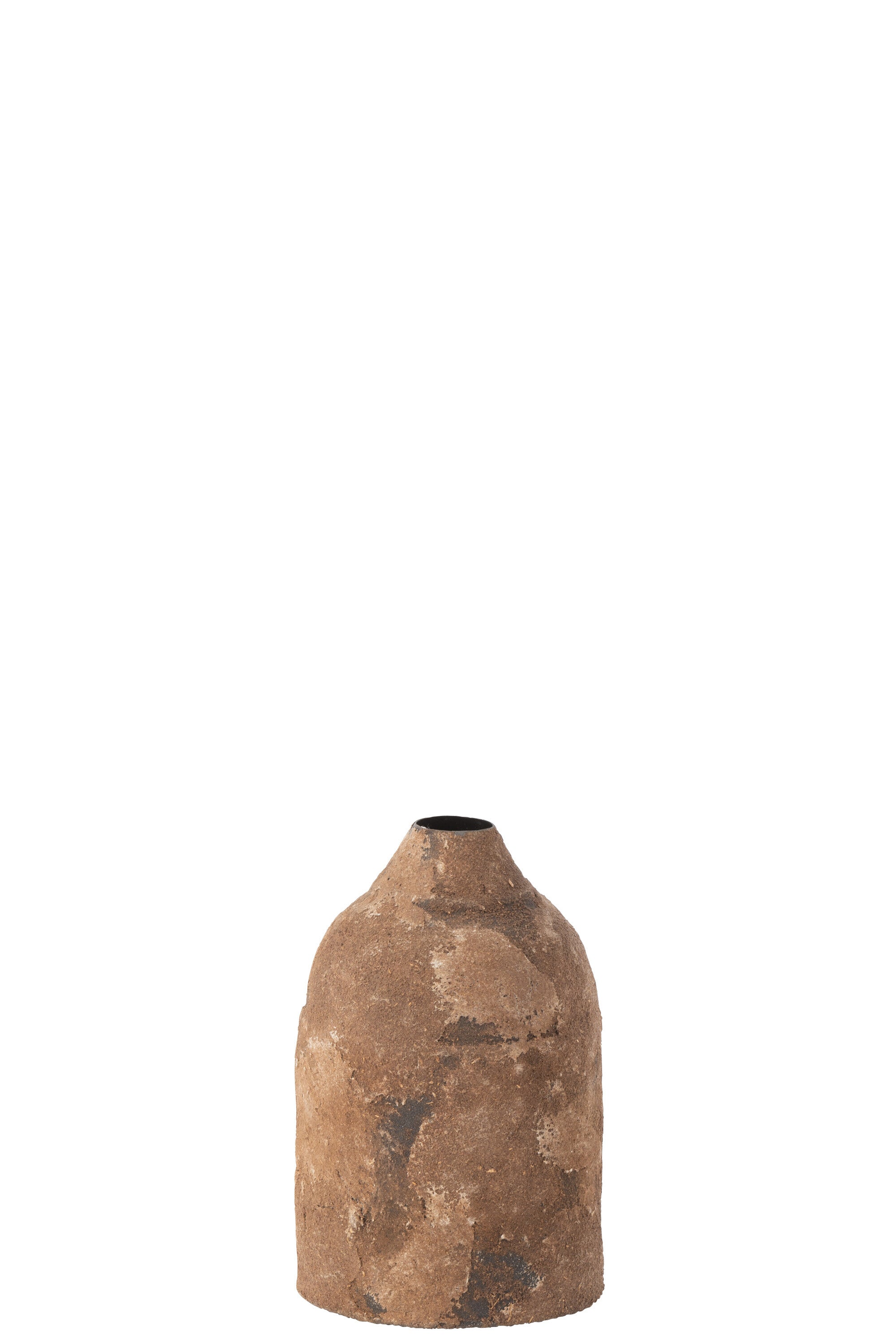 Vase Effy en métal brut marron - J-LINE