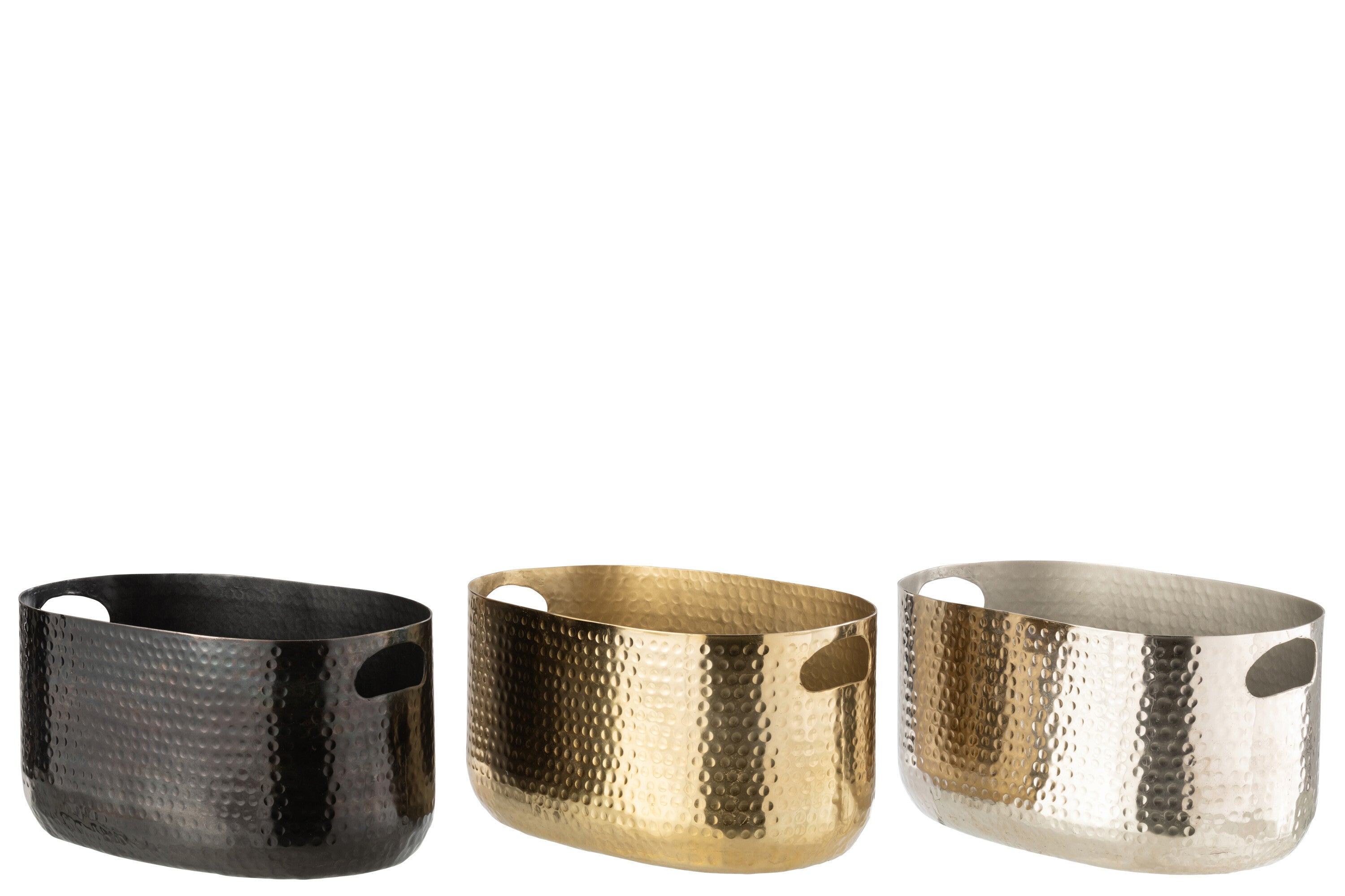 Seau à glace Motif Aluminium Noir - J-LINE