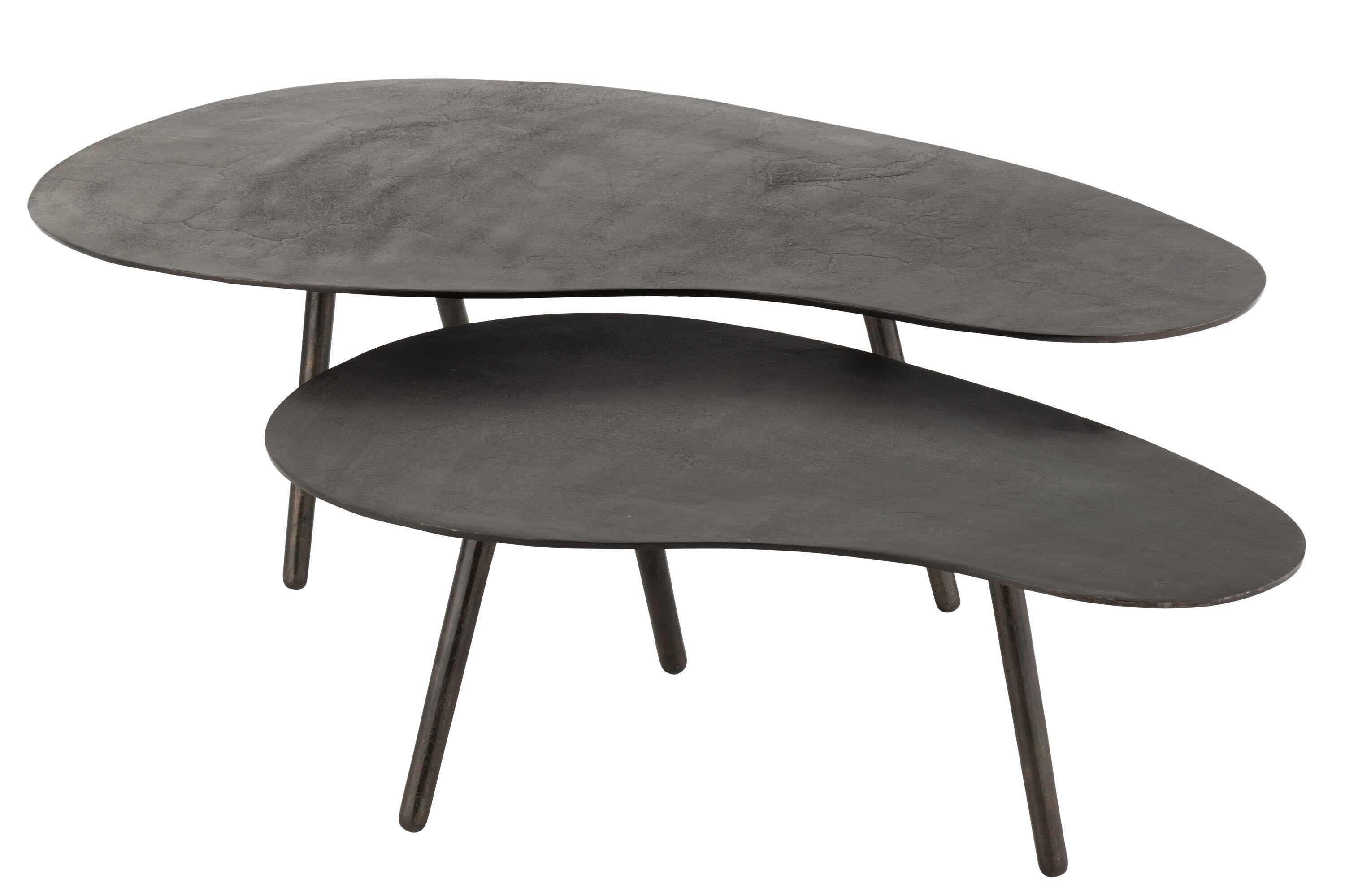 Salontafel Drop Aluminium/IJzer Zwart L - J-LINE