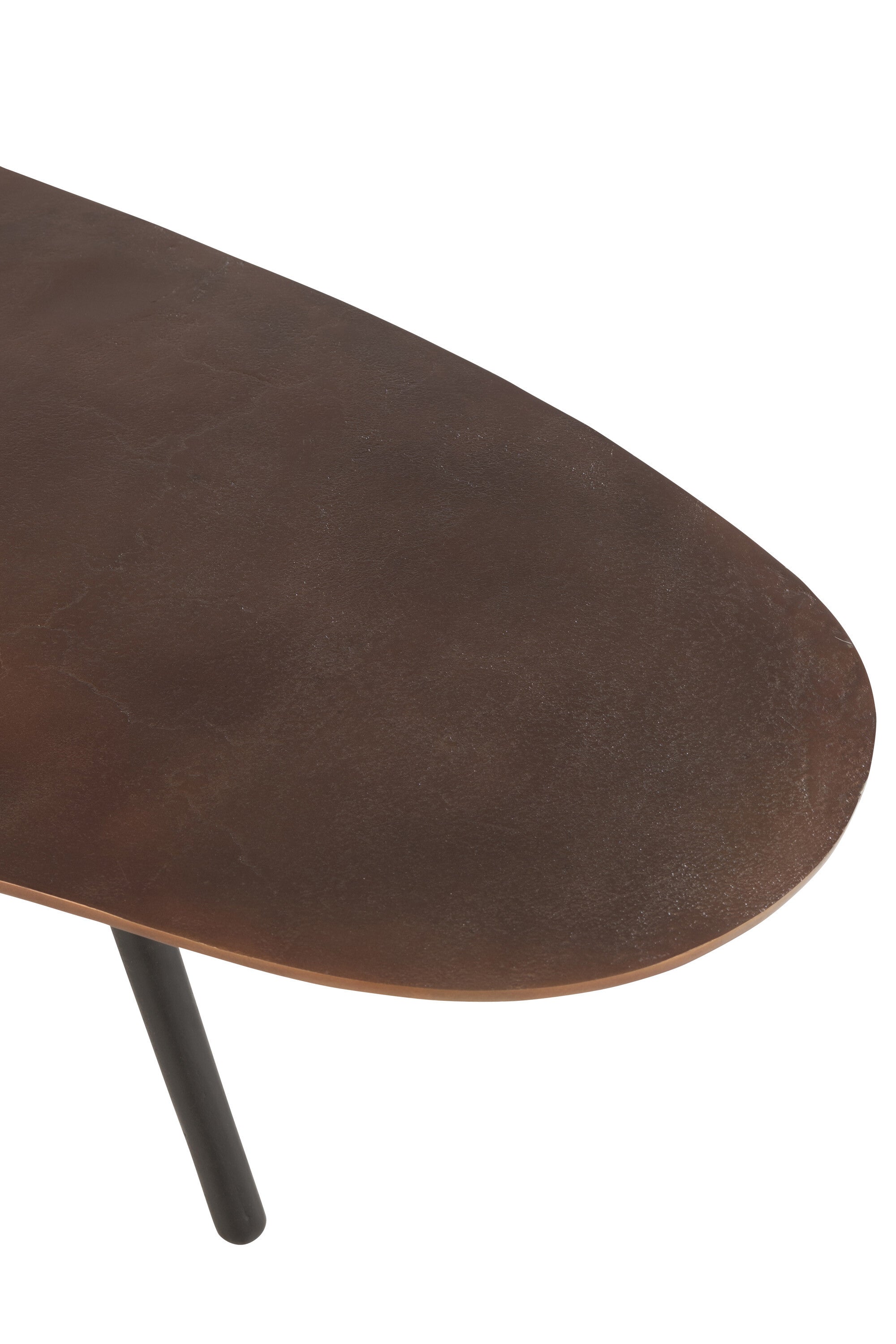 Salontafel Drop Aluminium/IJzer Bruin L - J-LINE