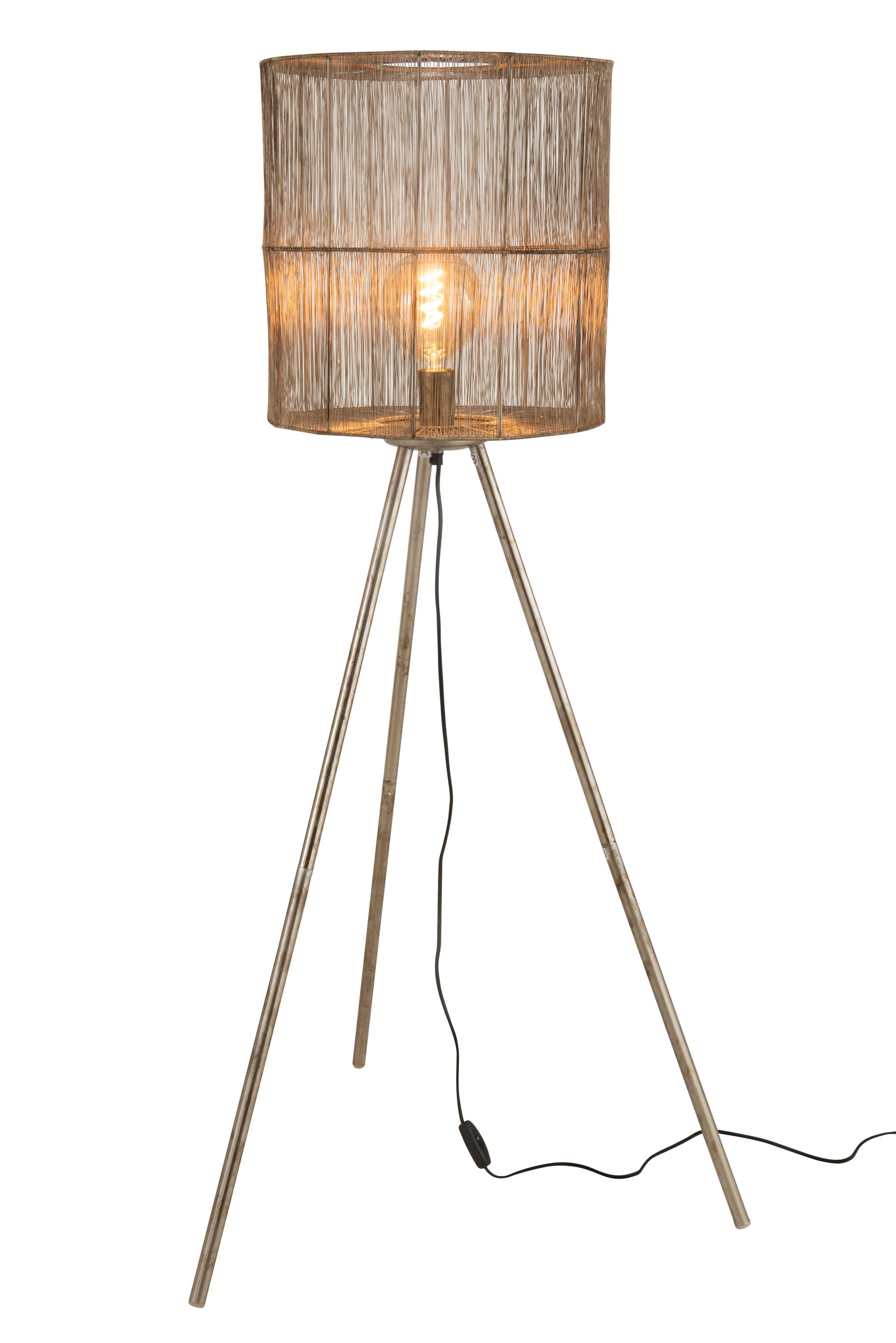 Vloerlamp Metaal Antiek Bruin L - J-LINE