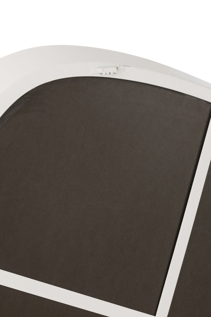 Wandspiegel rond metaal/glas wit L - J-LINE
